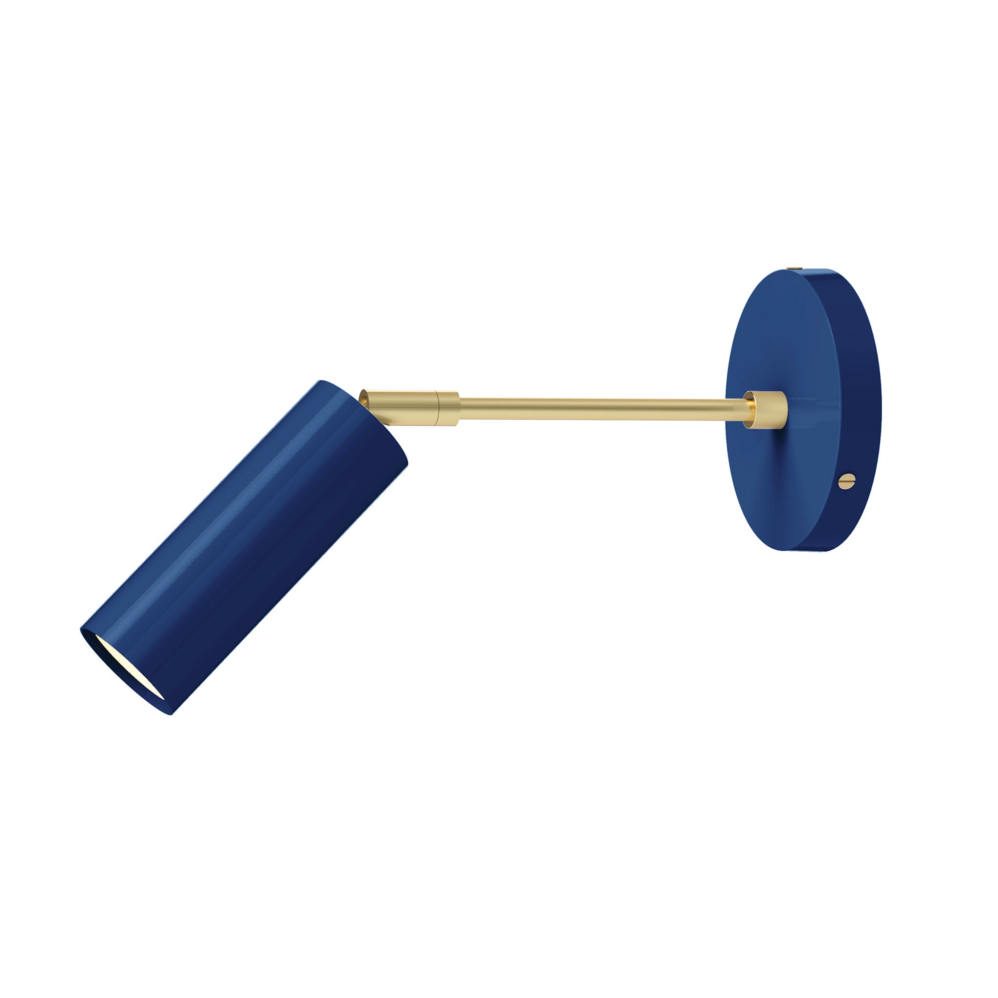 brass and cobalt blue color Reader sconce 6" arm Dutton Brown lighting