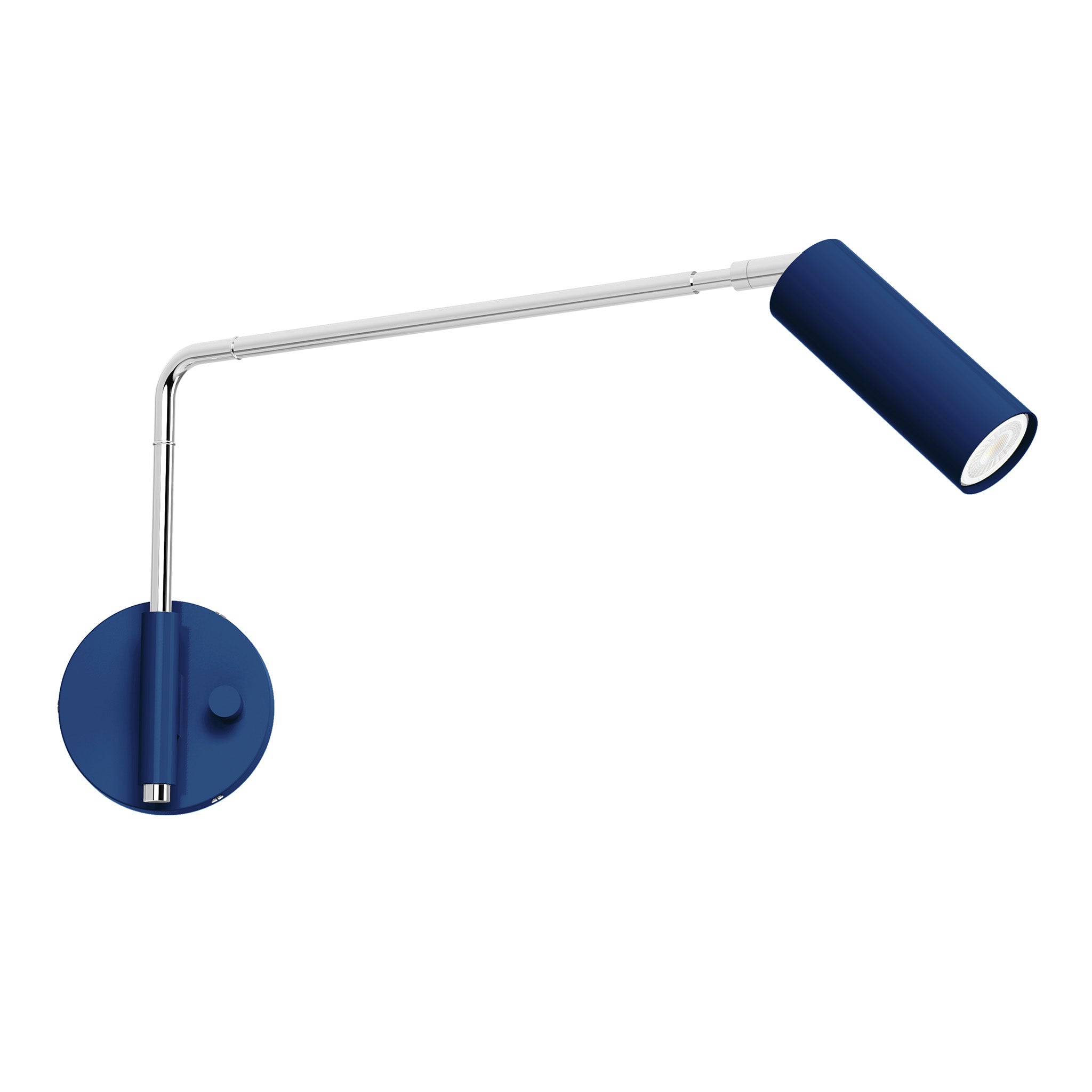 nickel cobalt color reader swing arm sconce - 17" arm dutton brown lighting