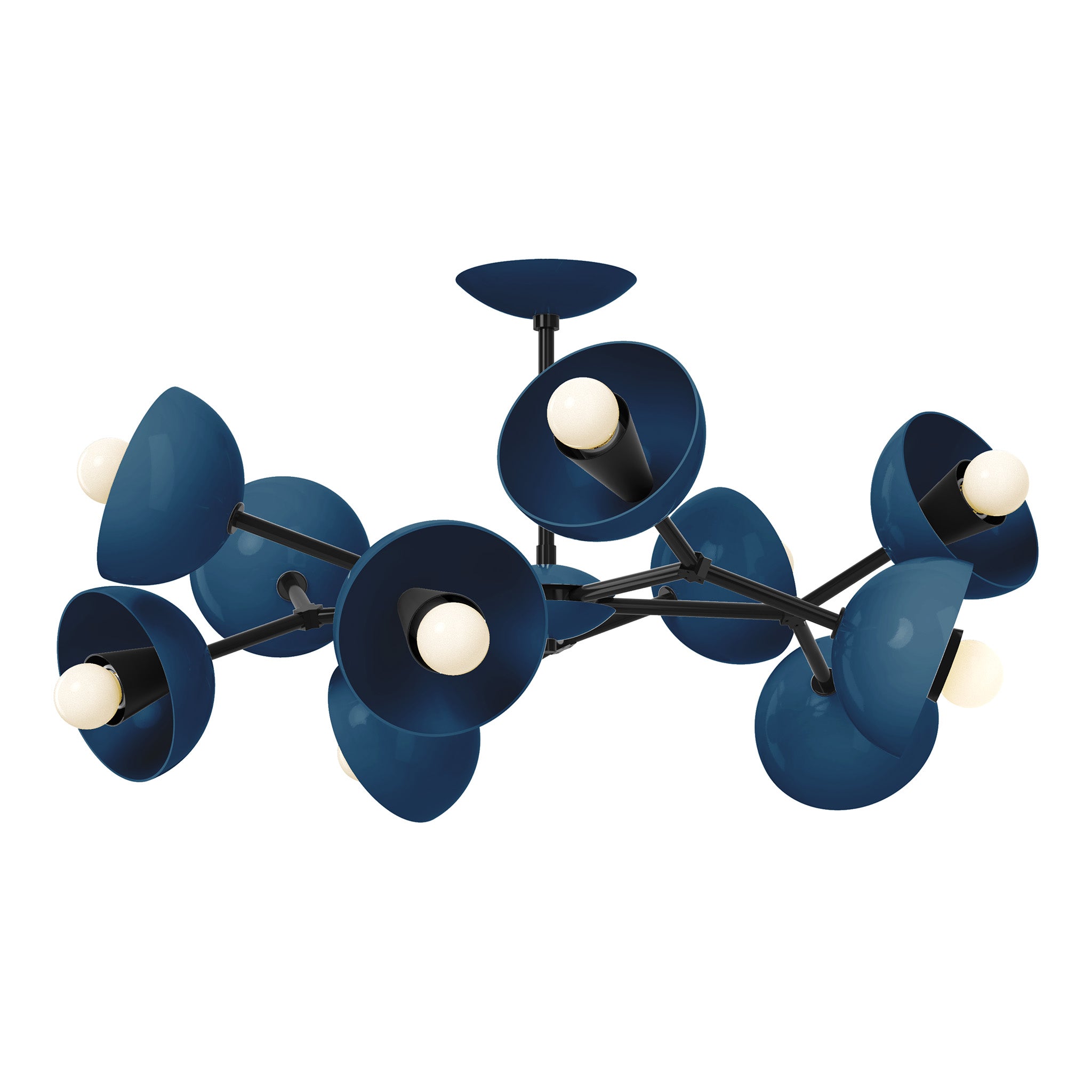 black slate blue color alegria flush mount 30" dutton brown lighting