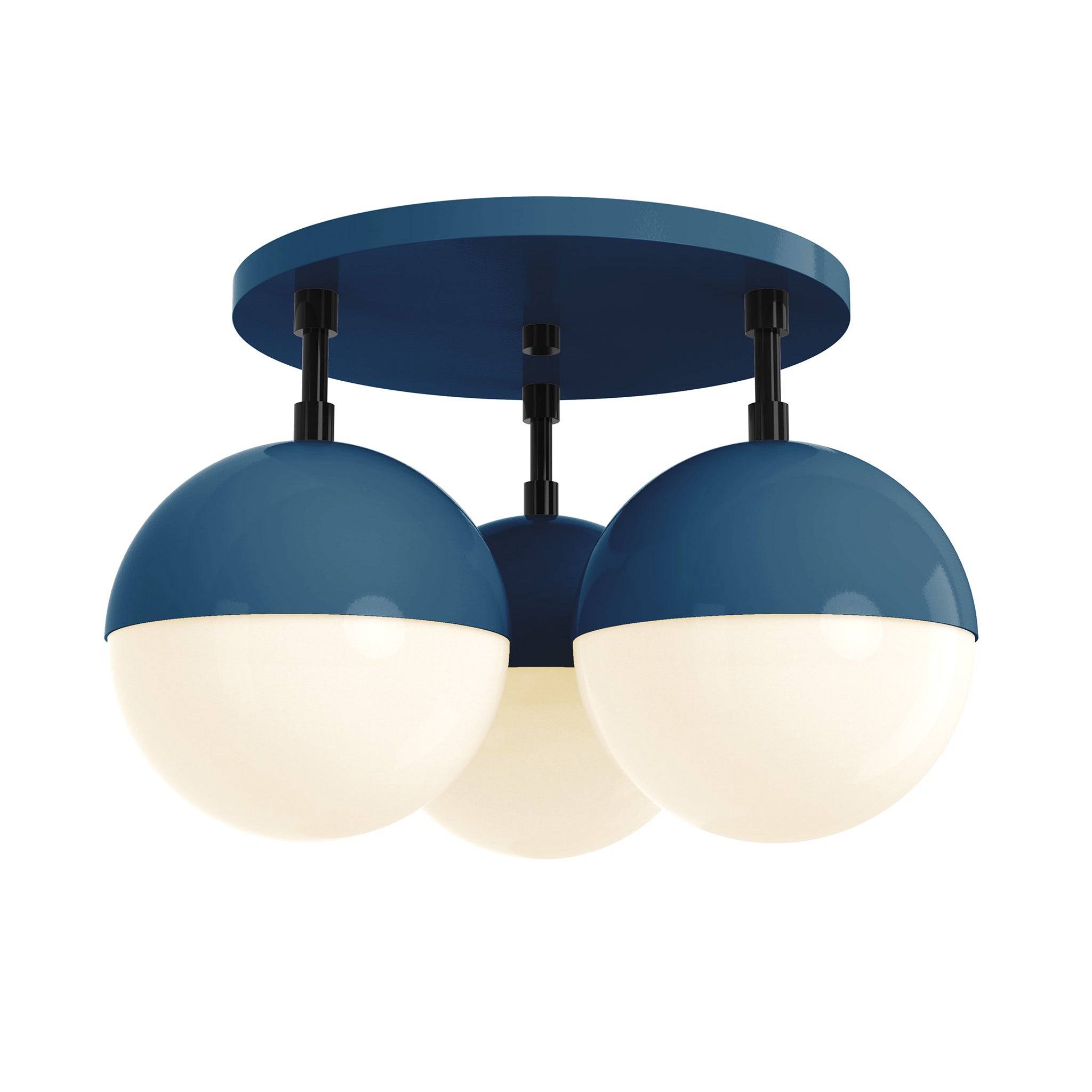 black slate blue color ballsy flush mount dutton brown lighting