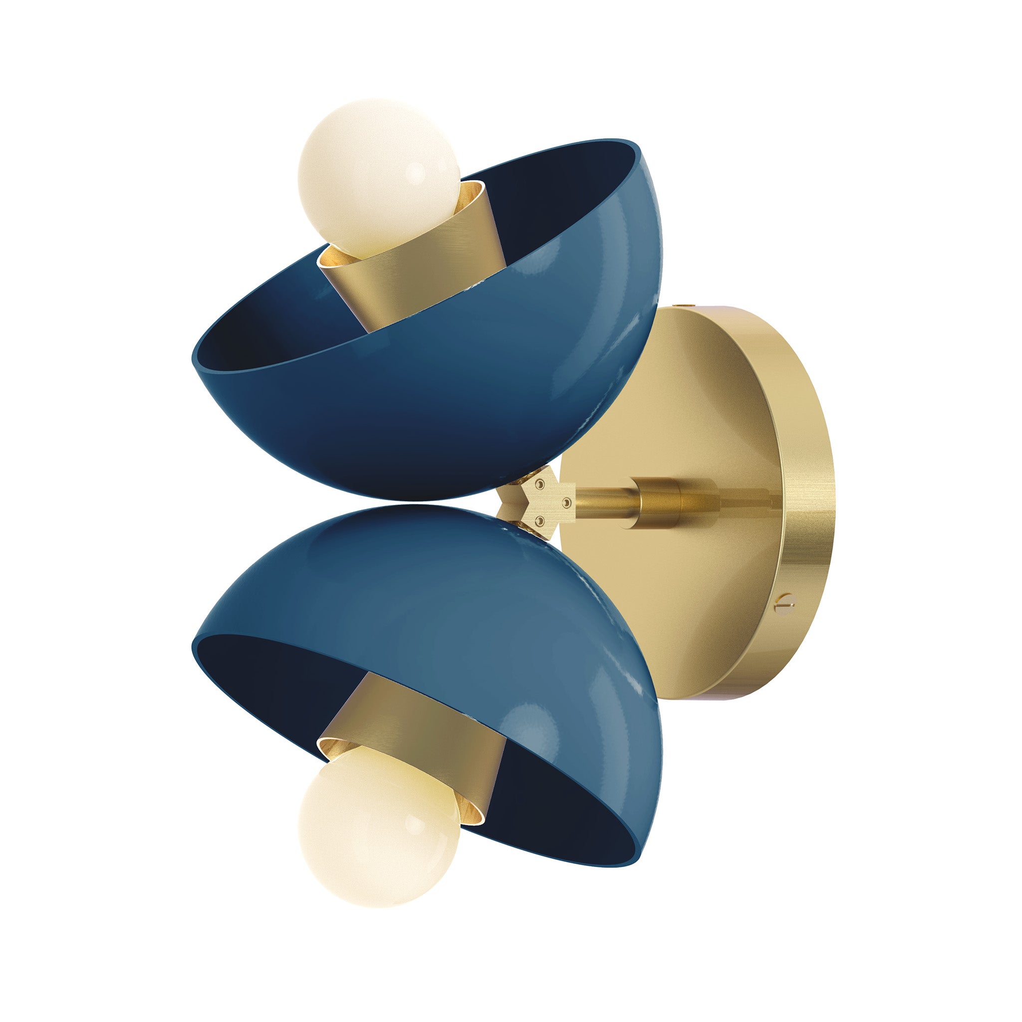 brass slate blue color beso sconce dutton brown lighting