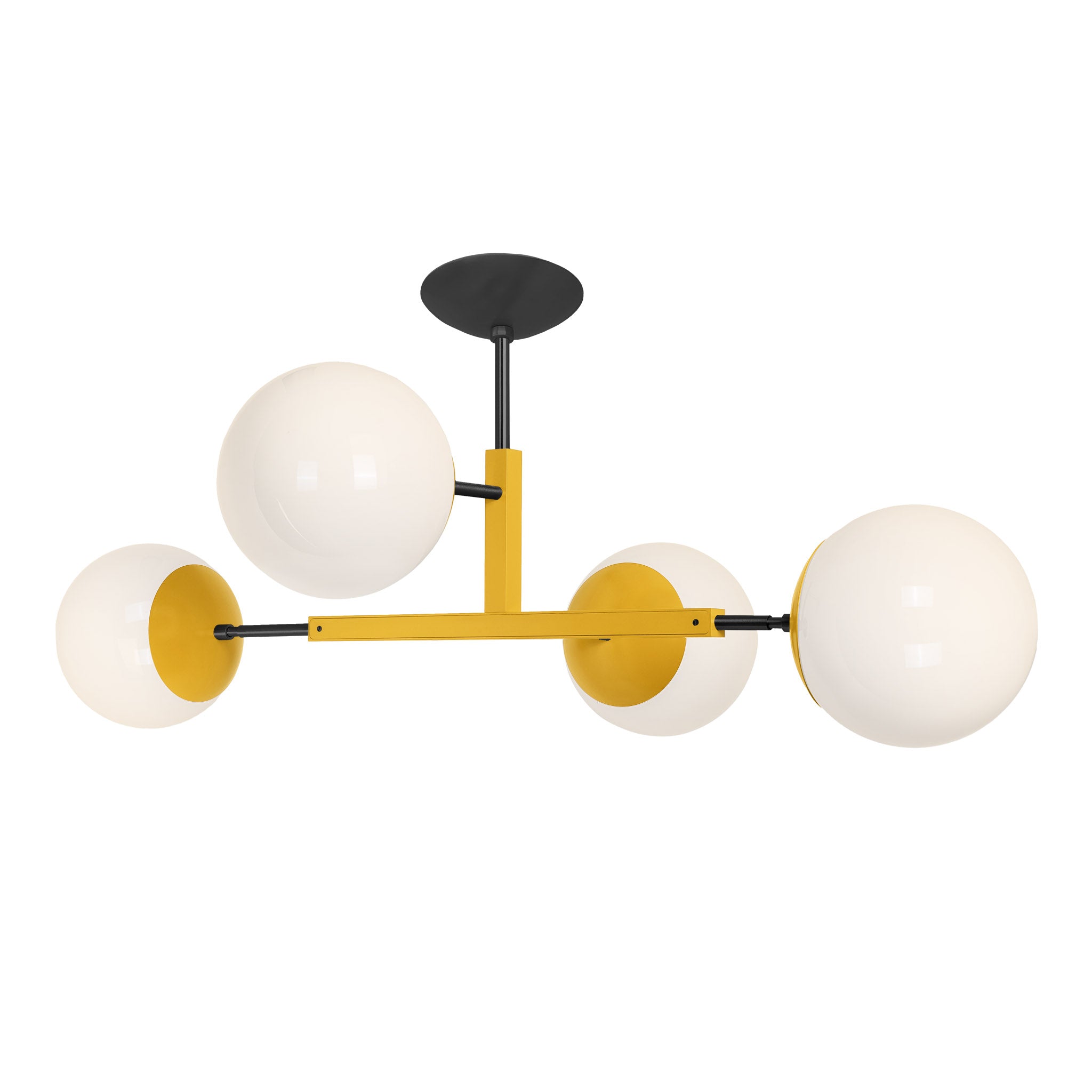 Black and ochre color Big Status flush mount Dutton Brown lighting
