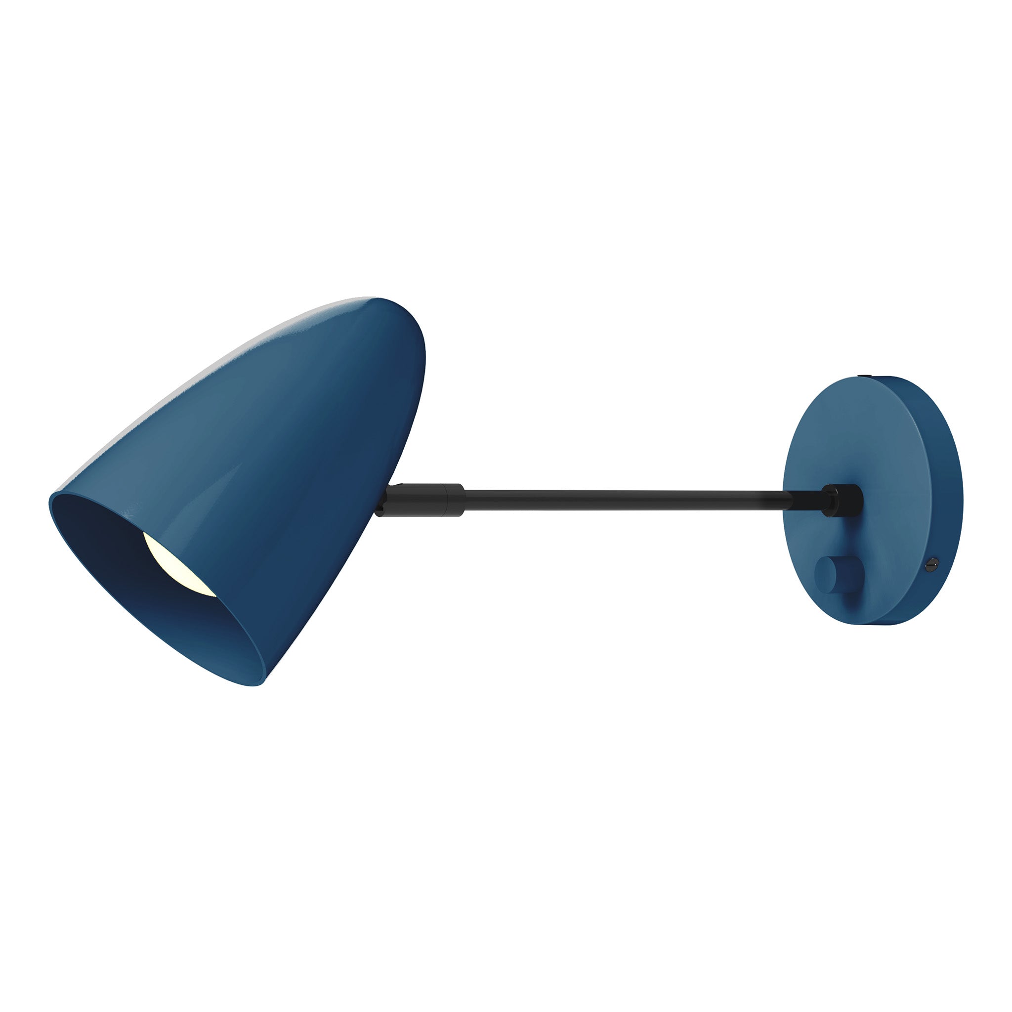 black slate blue color boom sconce - 10" arm dutton brown lighting