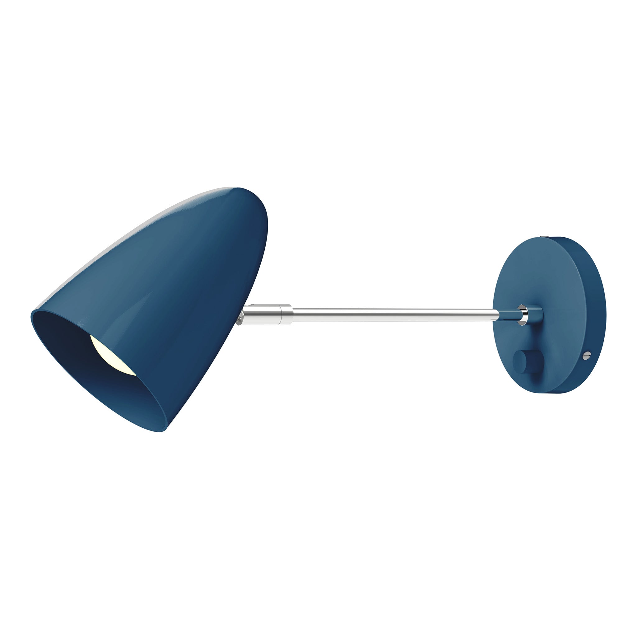 nickel slate blue color boom sconce - 10" arm dutton brown lighting