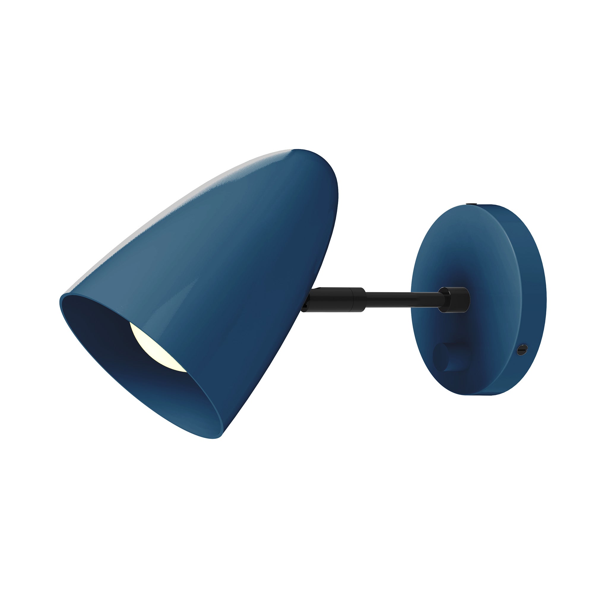 black slate blue color boom sconce - 3" arm dutton brown lighting