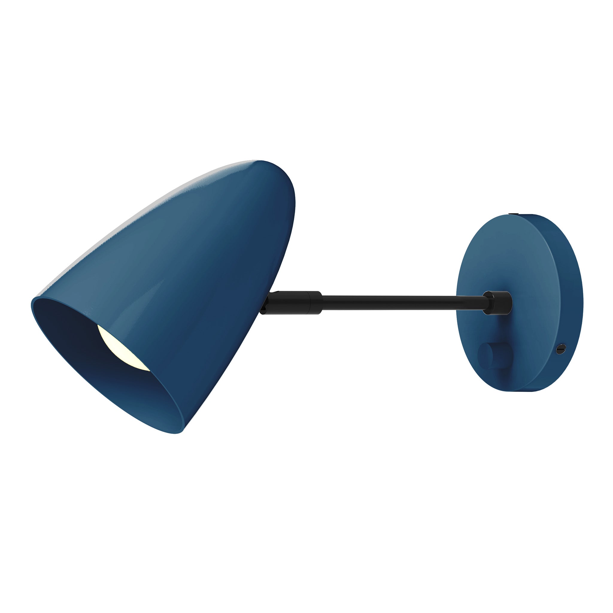 black slate blue color boom sconce - 6" arm dutton brown lighting