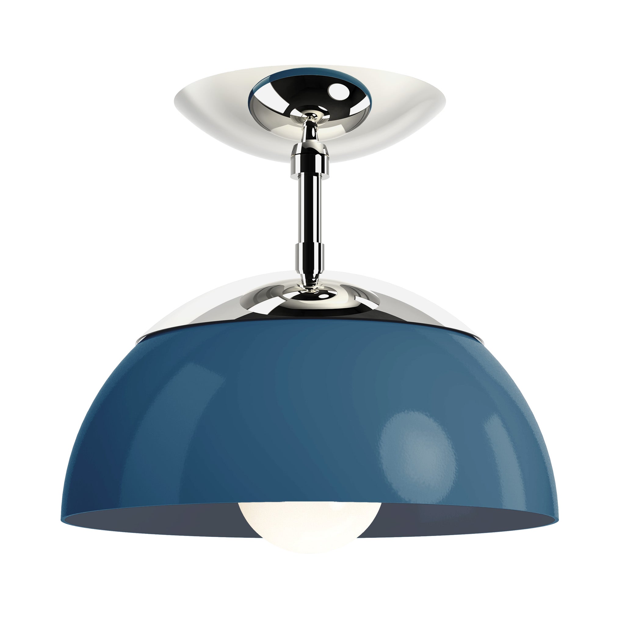 nickel slate blue color cadbury flush mount 10" dutton brown lighting