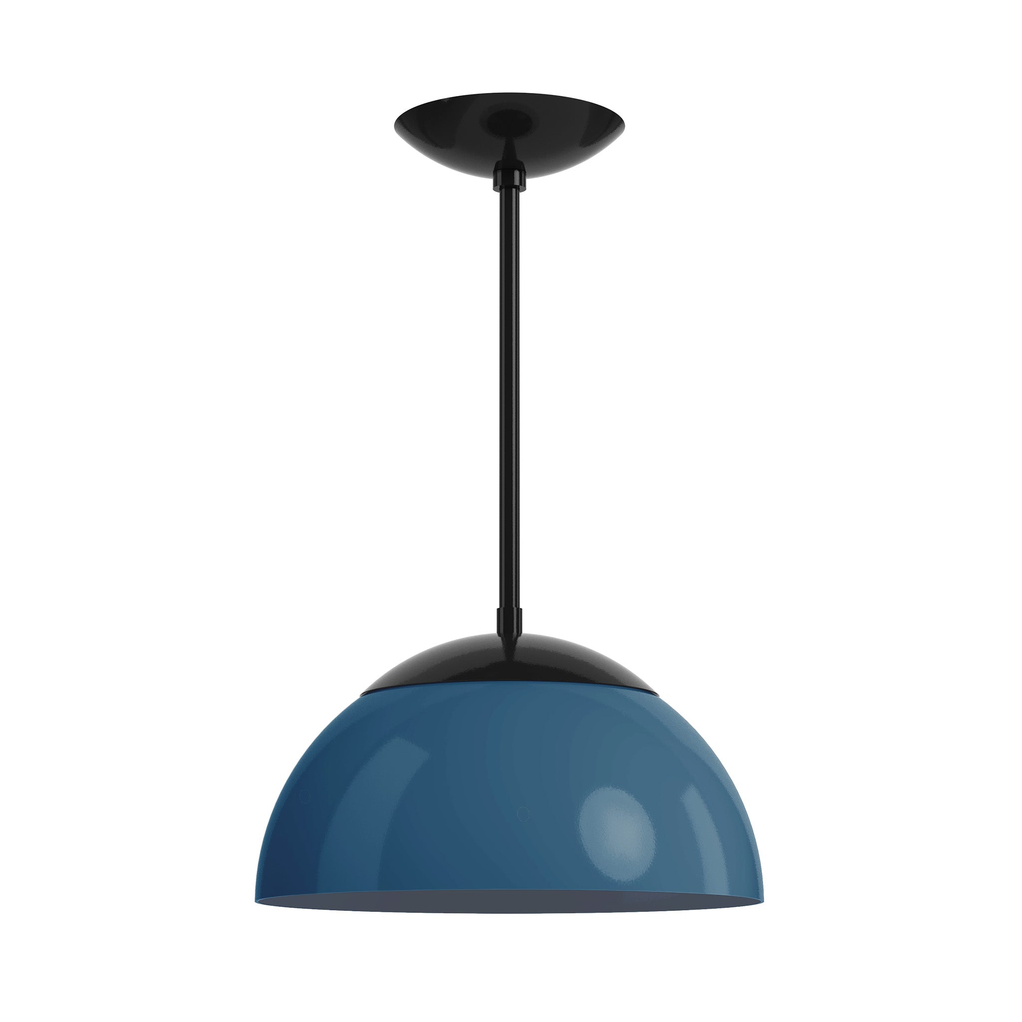 black slate blue color cadbury pendant 12" dutton brown lighting