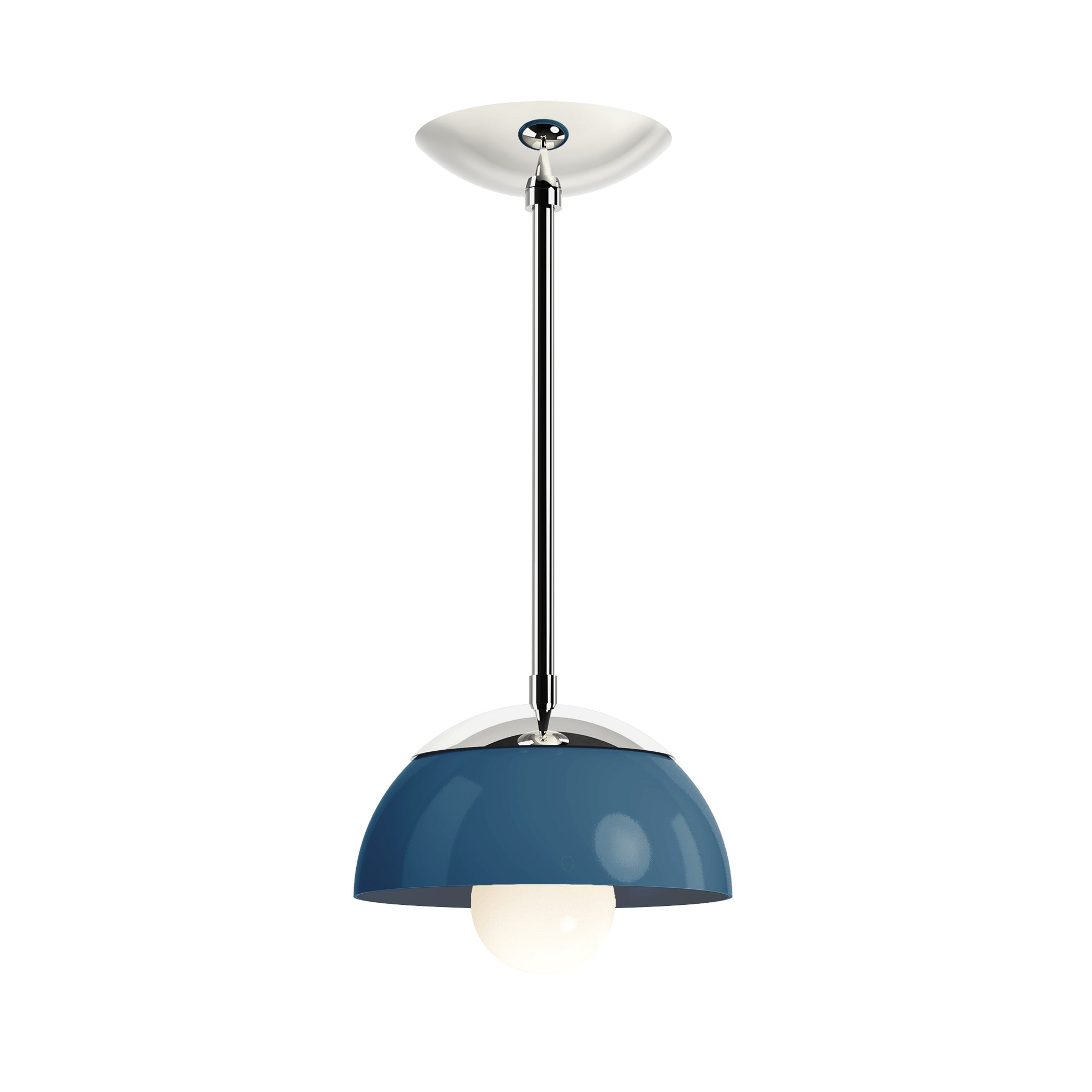 nickel slate blue color cadbury pendant 8" dutton brown lighting