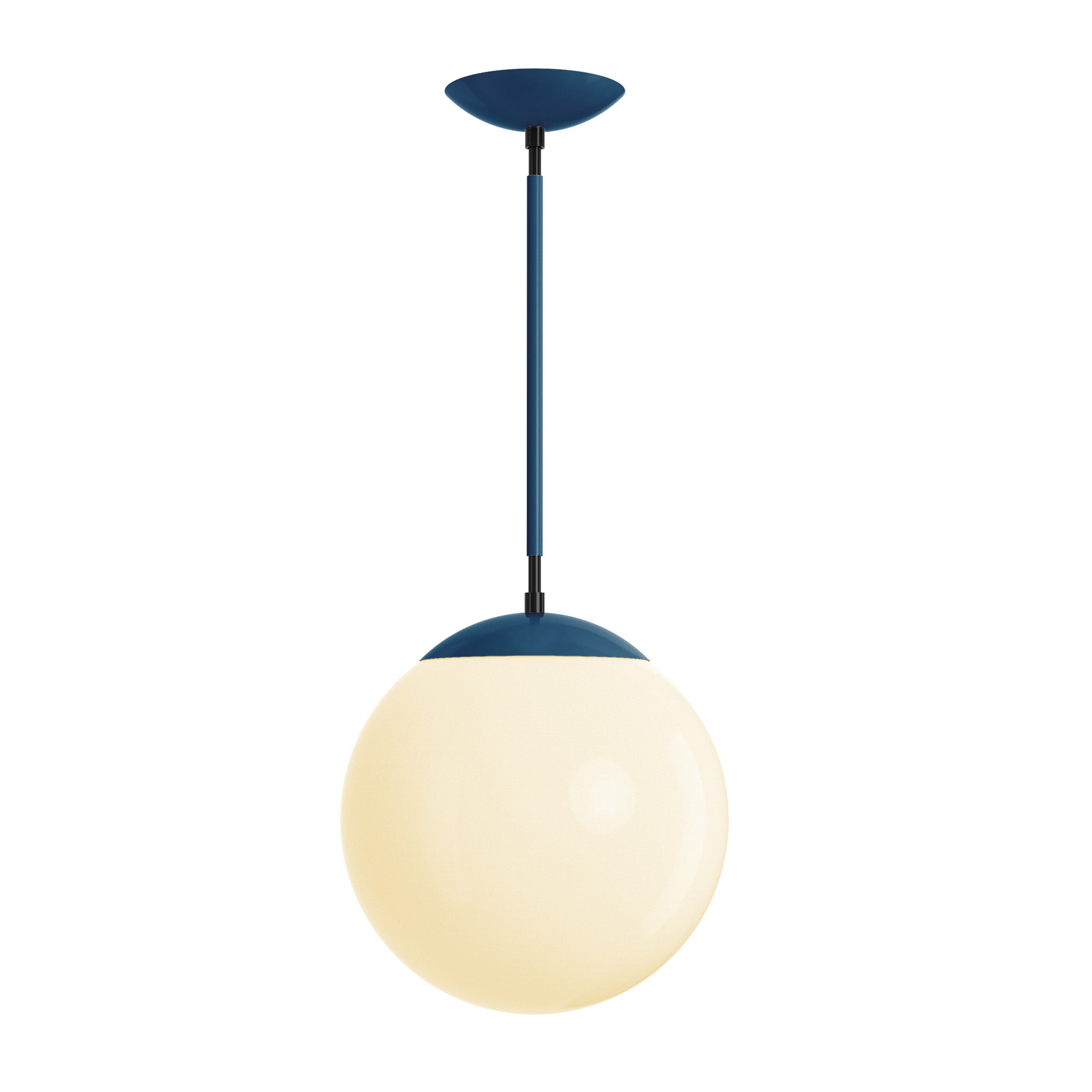 Black and slate blue cap globe pendant 12" dutton brown lighting