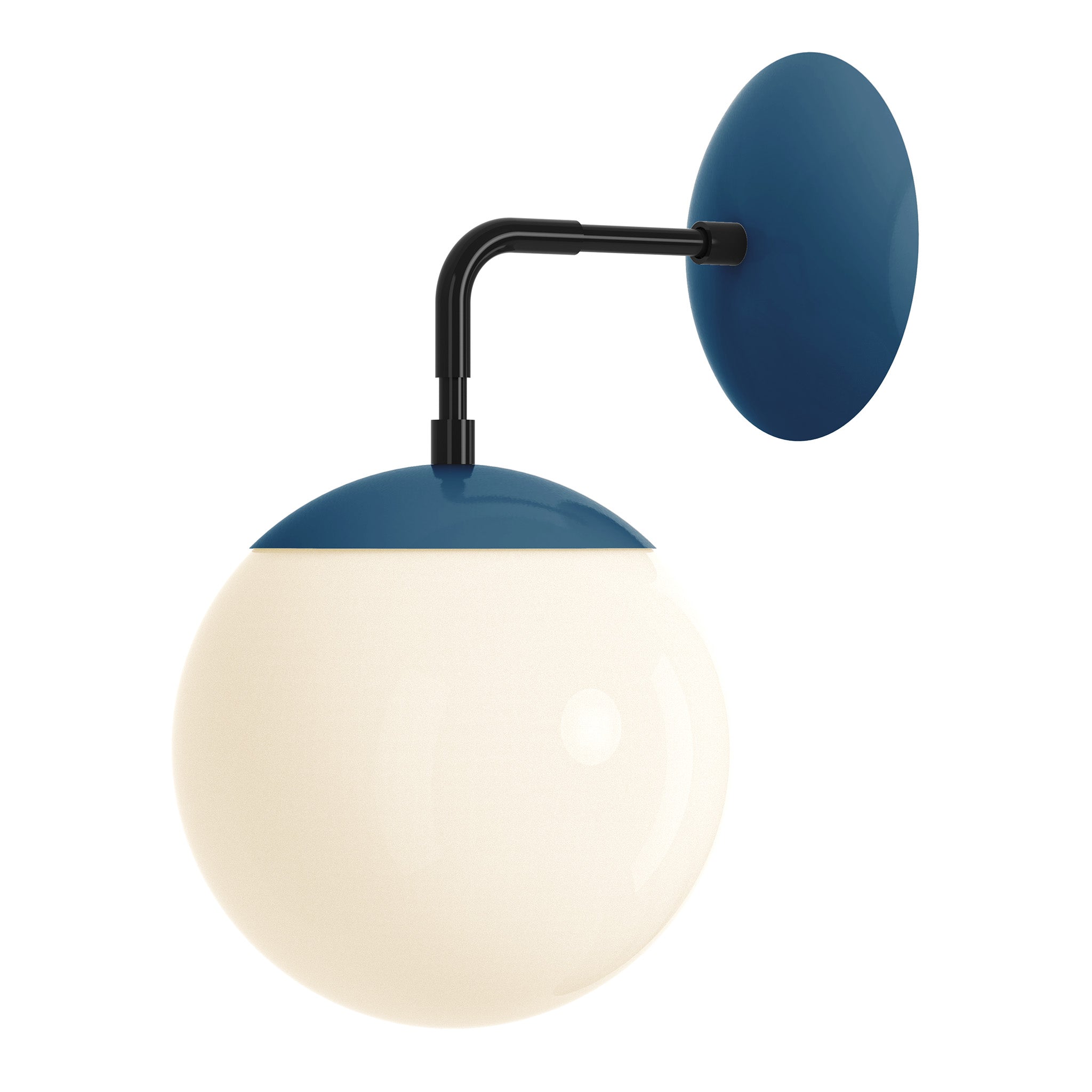 black slate blue color cap sconce 8" dutton brown lighting
