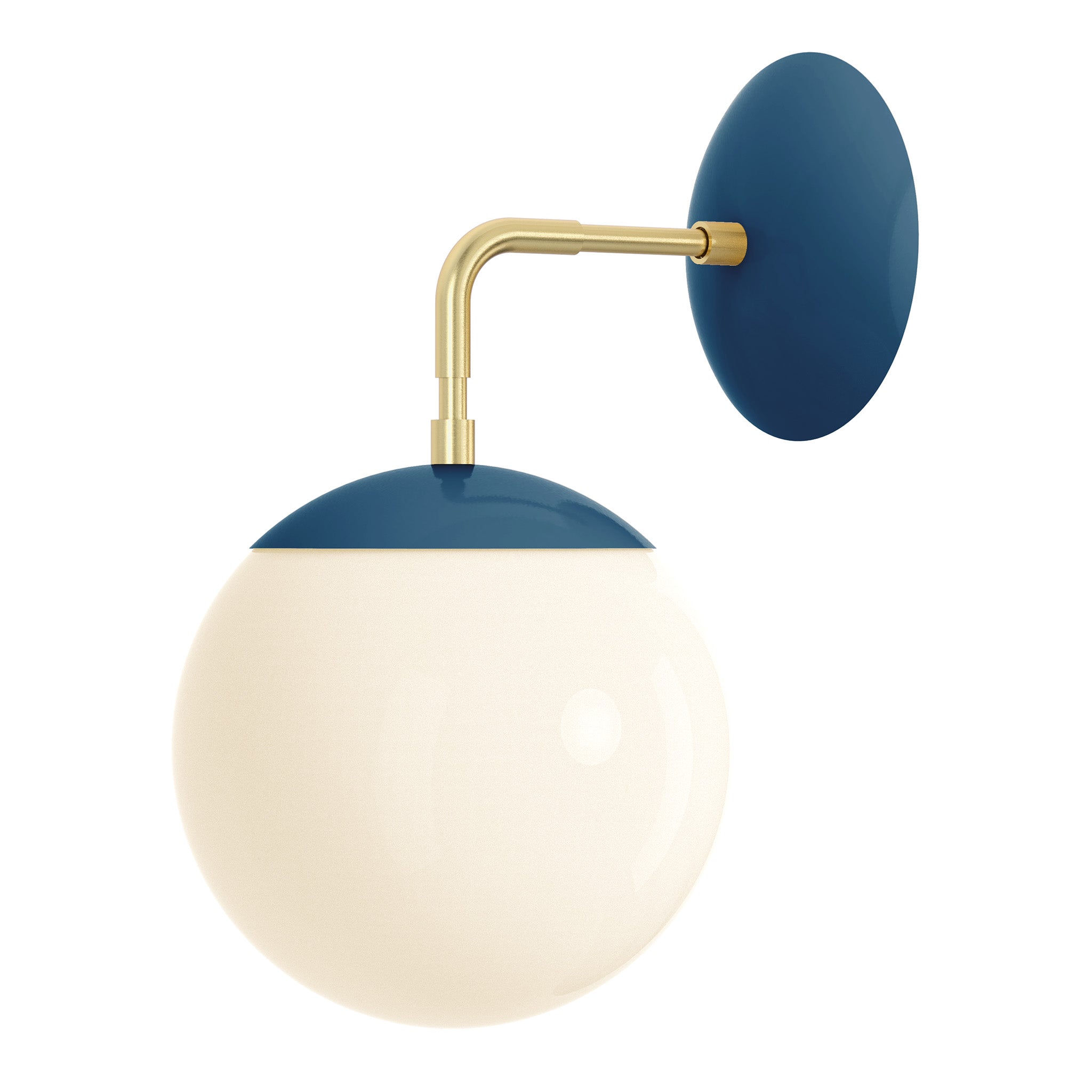 brass slate blue color cap sconce 8" dutton brown lighting