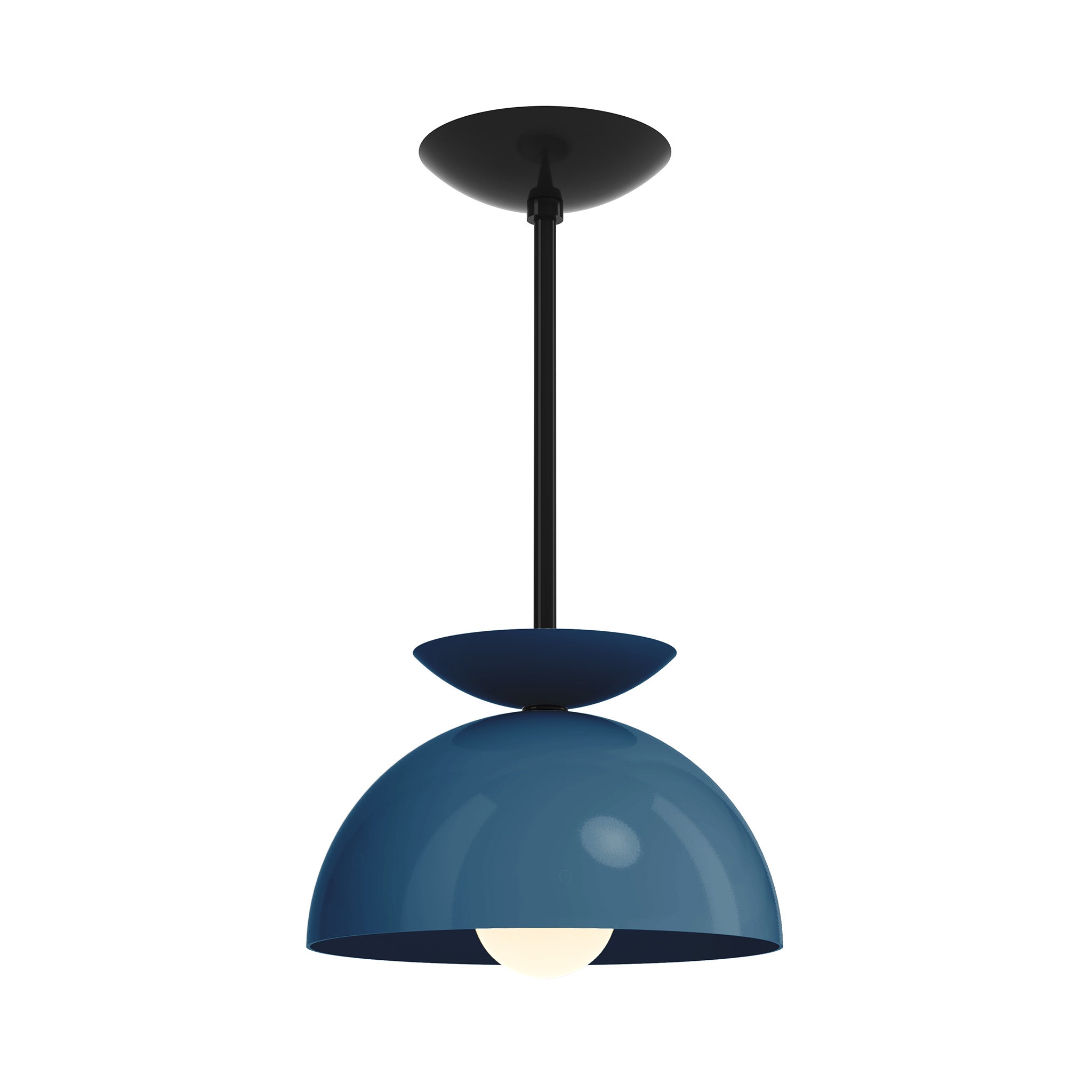 black slate blue color echo pendant 10" dutton brown lighting