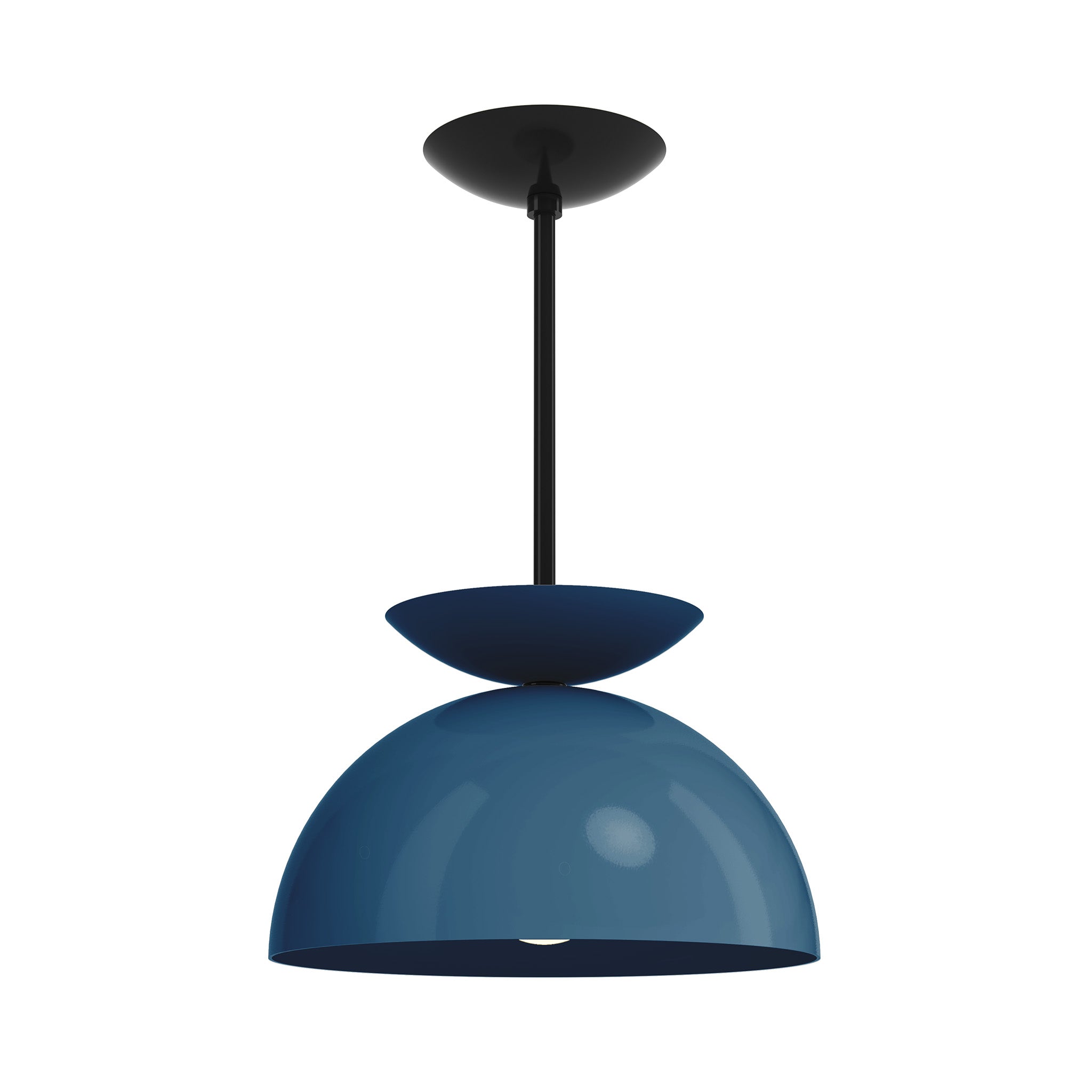 black slate blue color echo pendant 12" dutton brown lighting