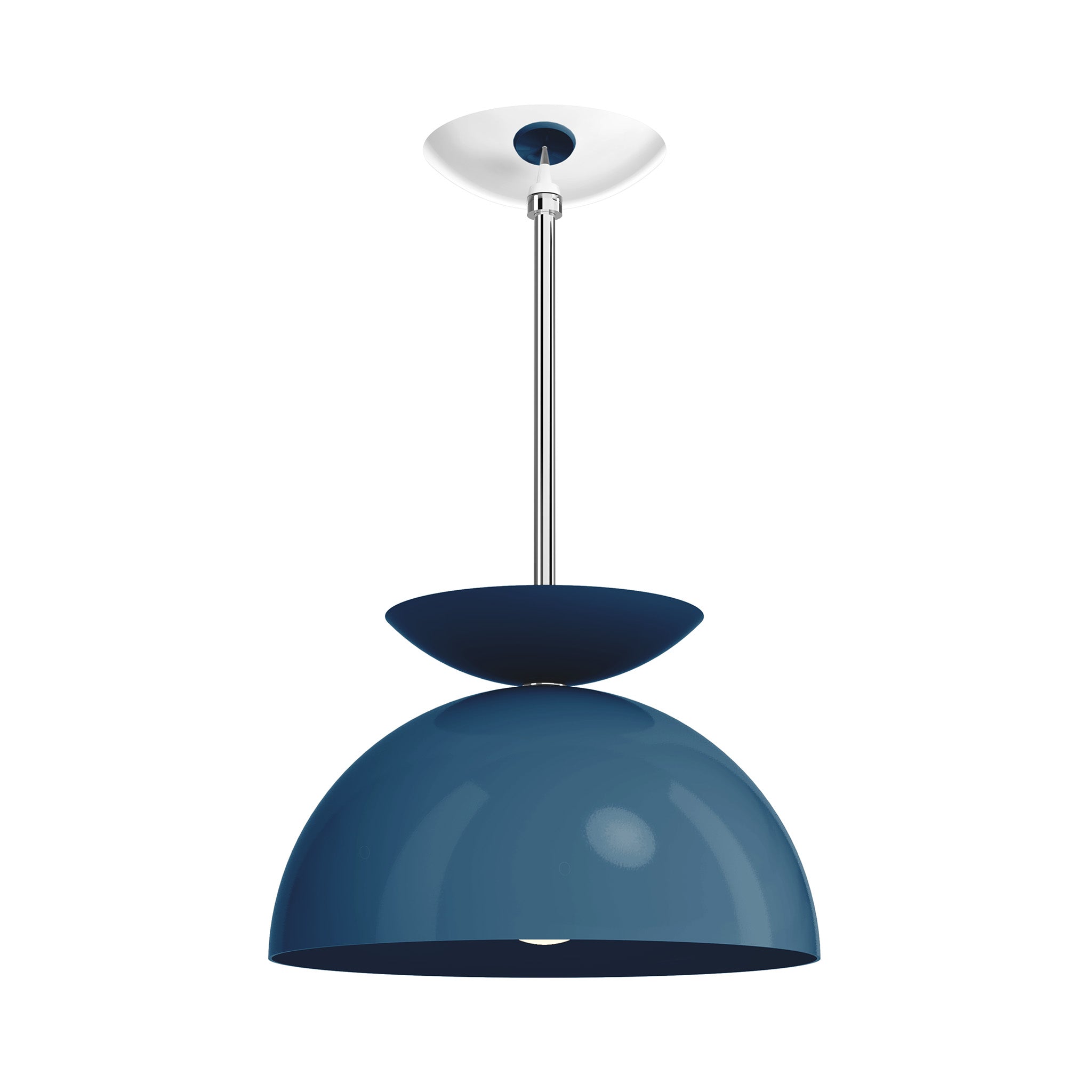 nickel slate blue color echo pendant 12" dutton brown lighting