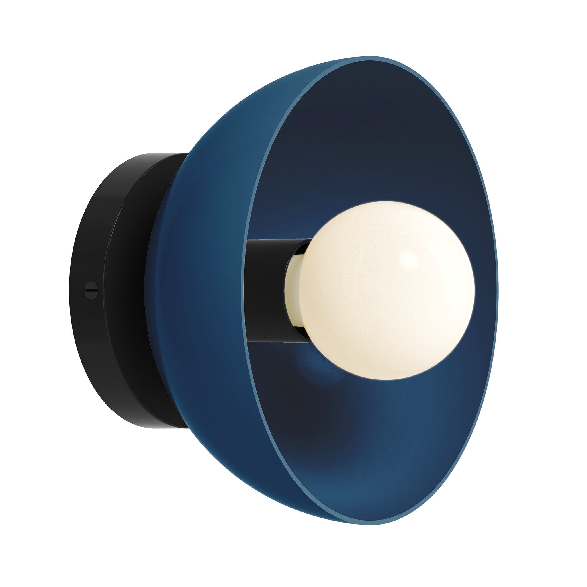 Black and slate blue color Hemi sconce 8" Dutton Brown lighting