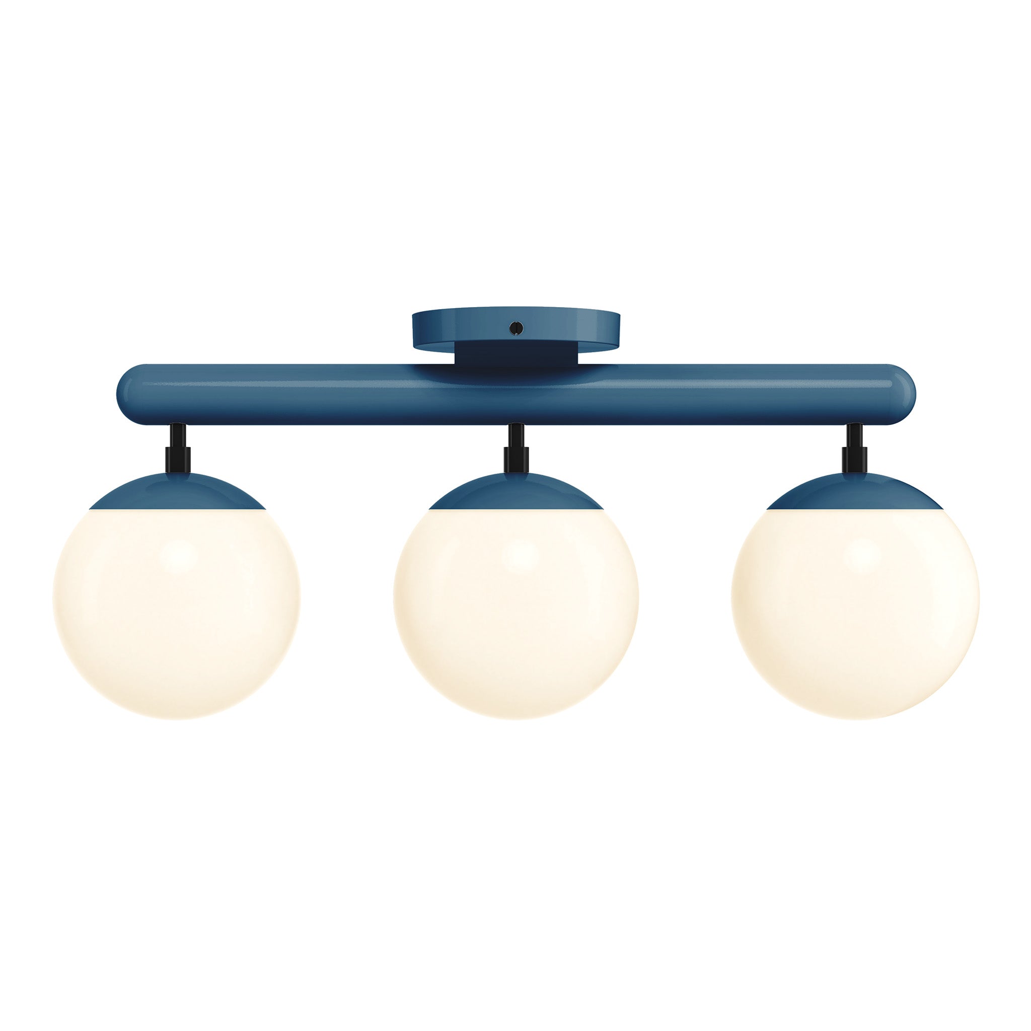 black slate blue color icon 3 flush mount dutton brown lighting