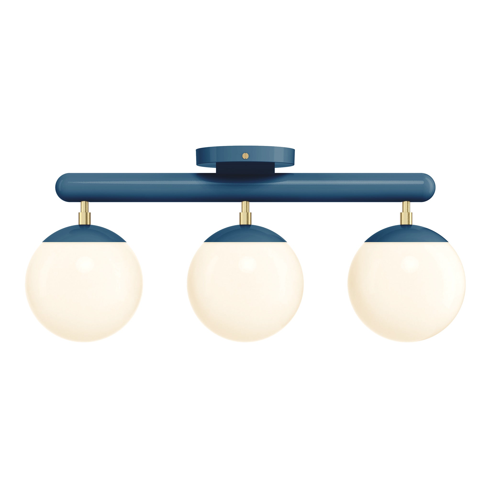 brass slate blue color icon 3 flush mount dutton brown lighting