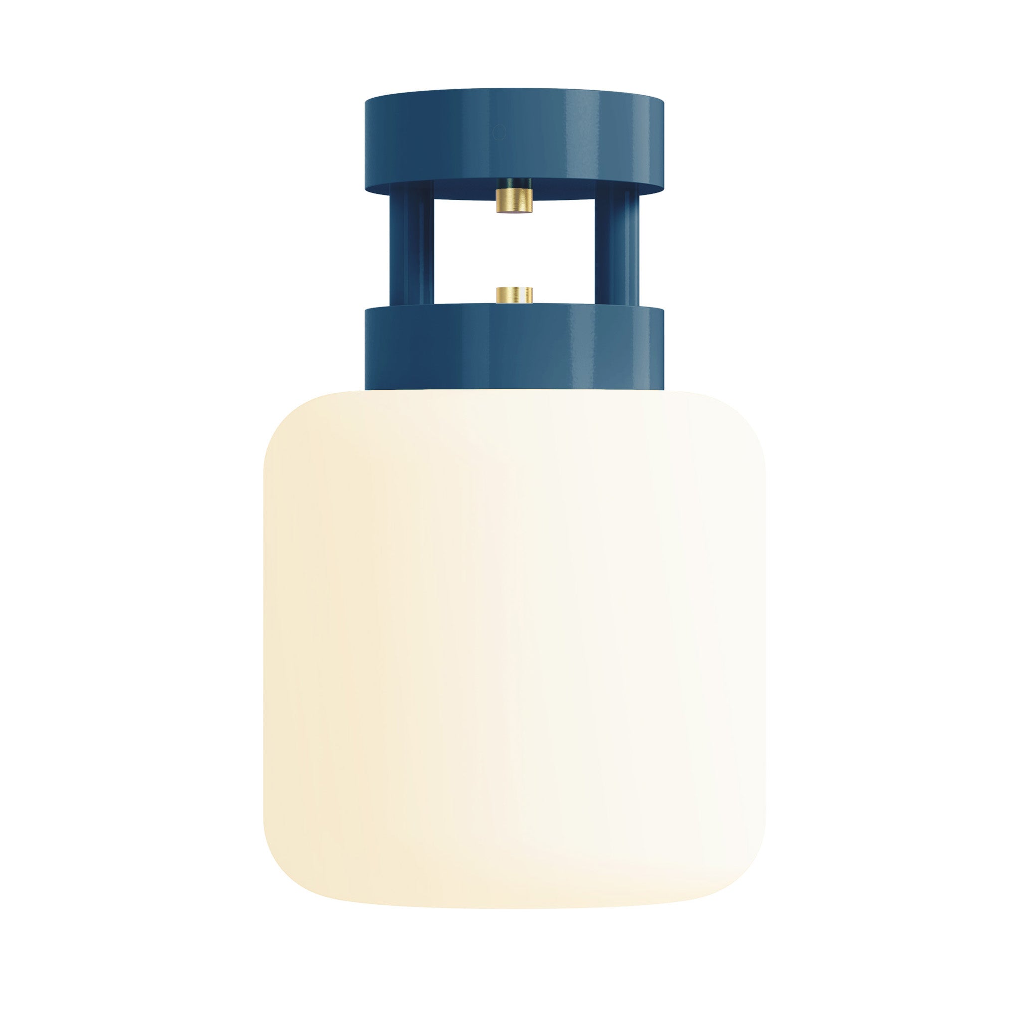 brass slate blue maxo color flush mount 8" dutton brown lighting