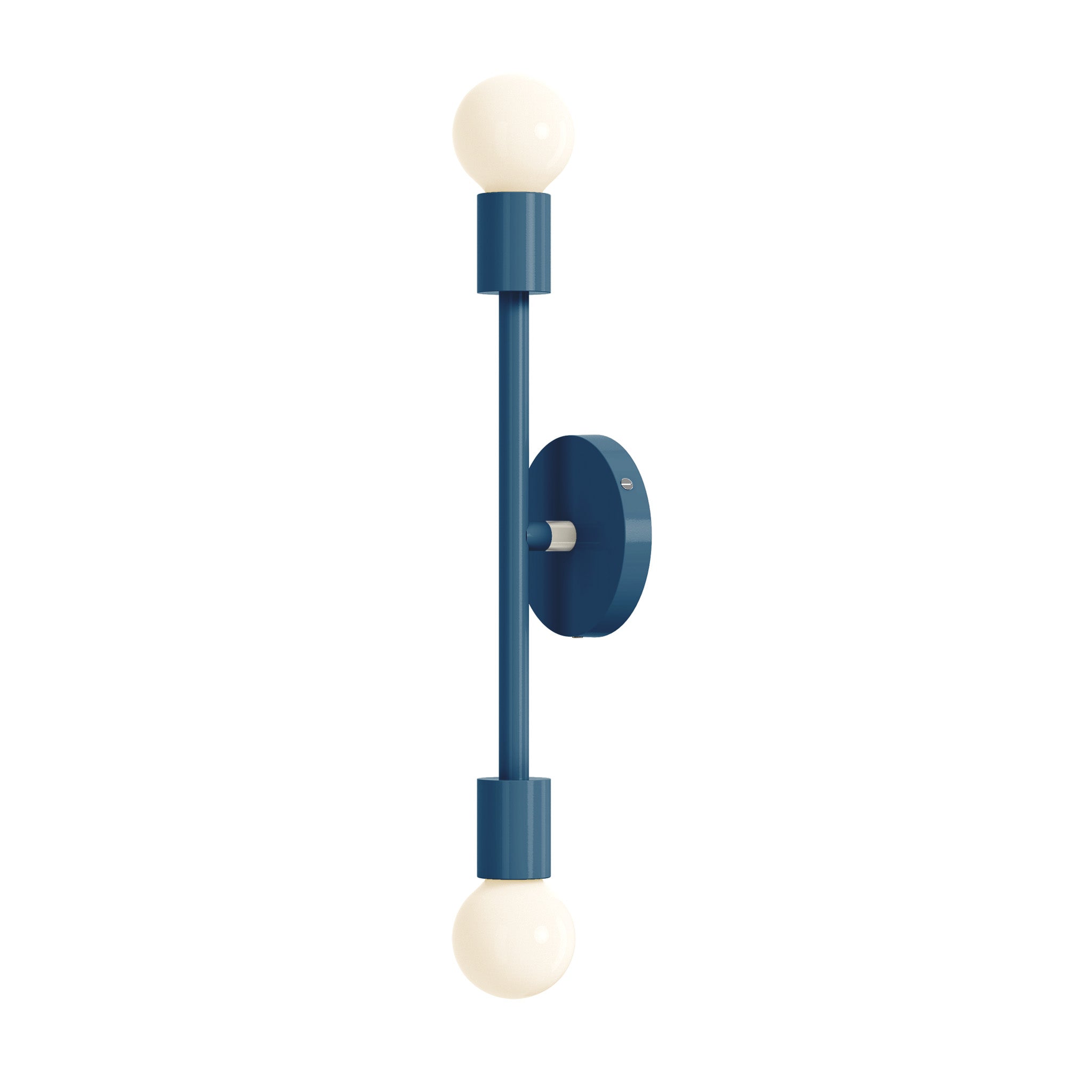 Nickel and slate blue pilot wall sconce 17" dutton brown lighting