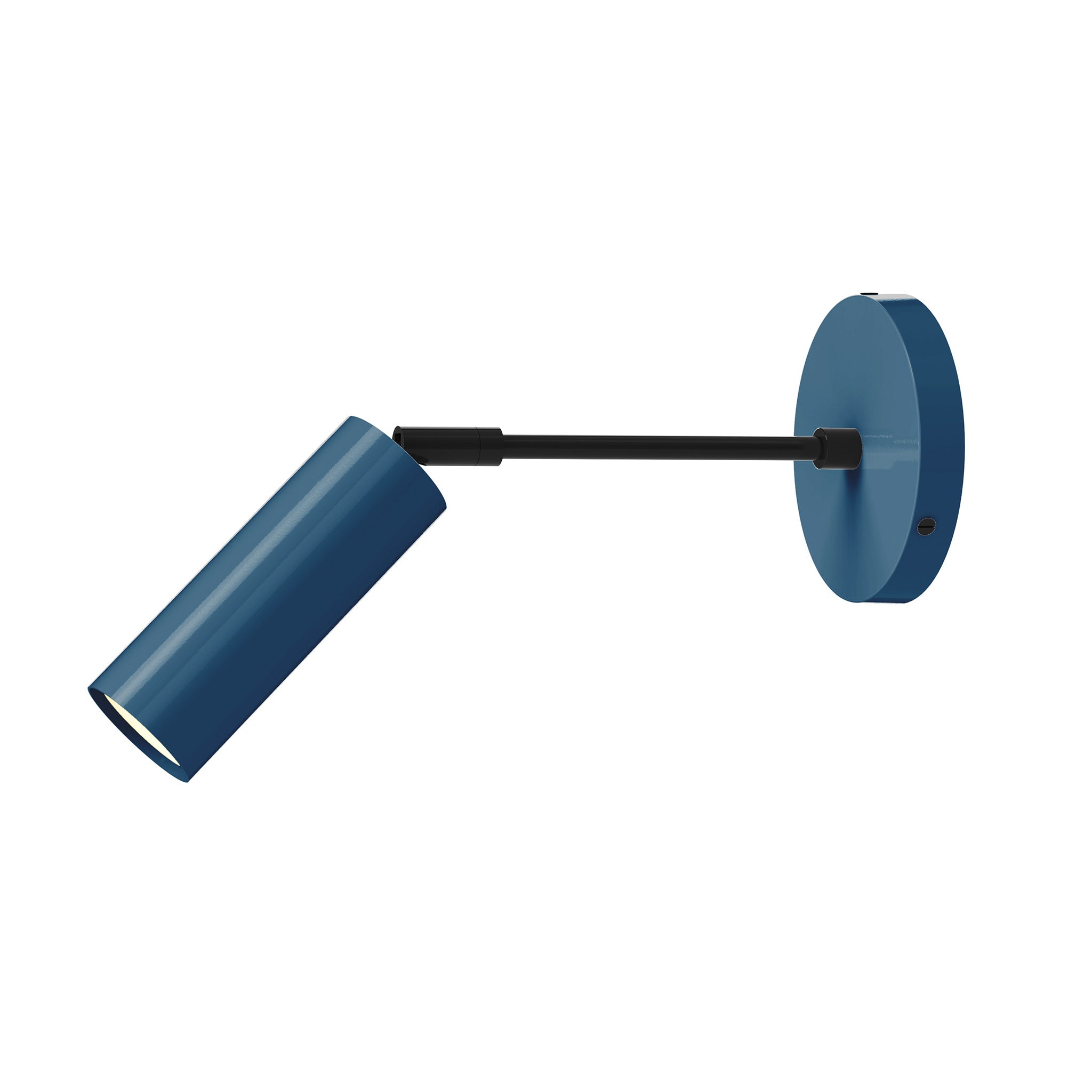 black slate blue color reader sconce - 6" arm dutton brown lighting