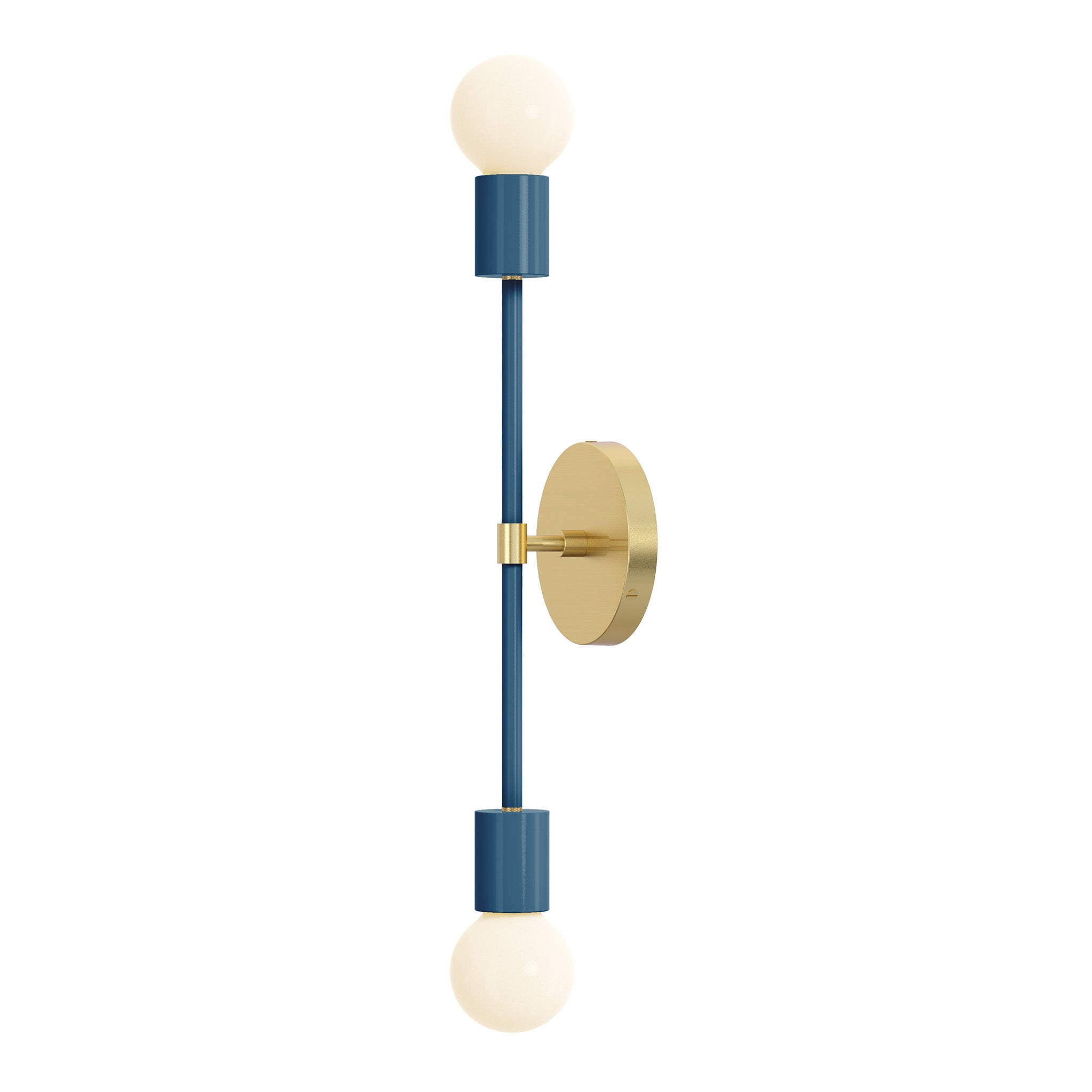 brass slate blue color scepter sconce 18" dutton brown lighting