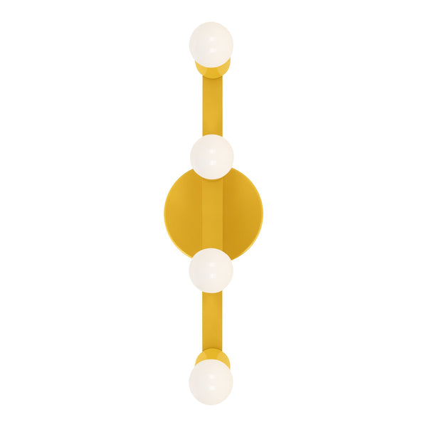 ochre color Vogue 4 sconce vertical Dutton Brown lighting