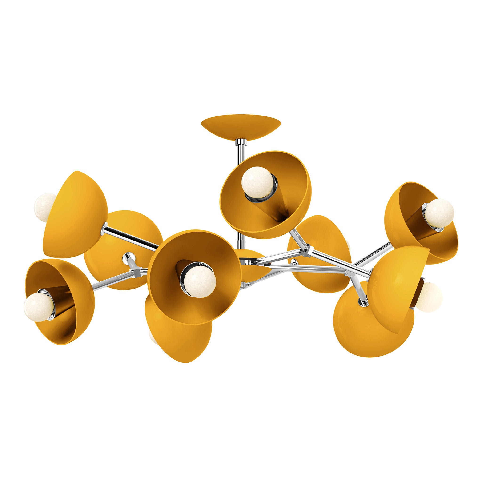 nickel ochre color alegria flush mount 30" dutton brown lighting
