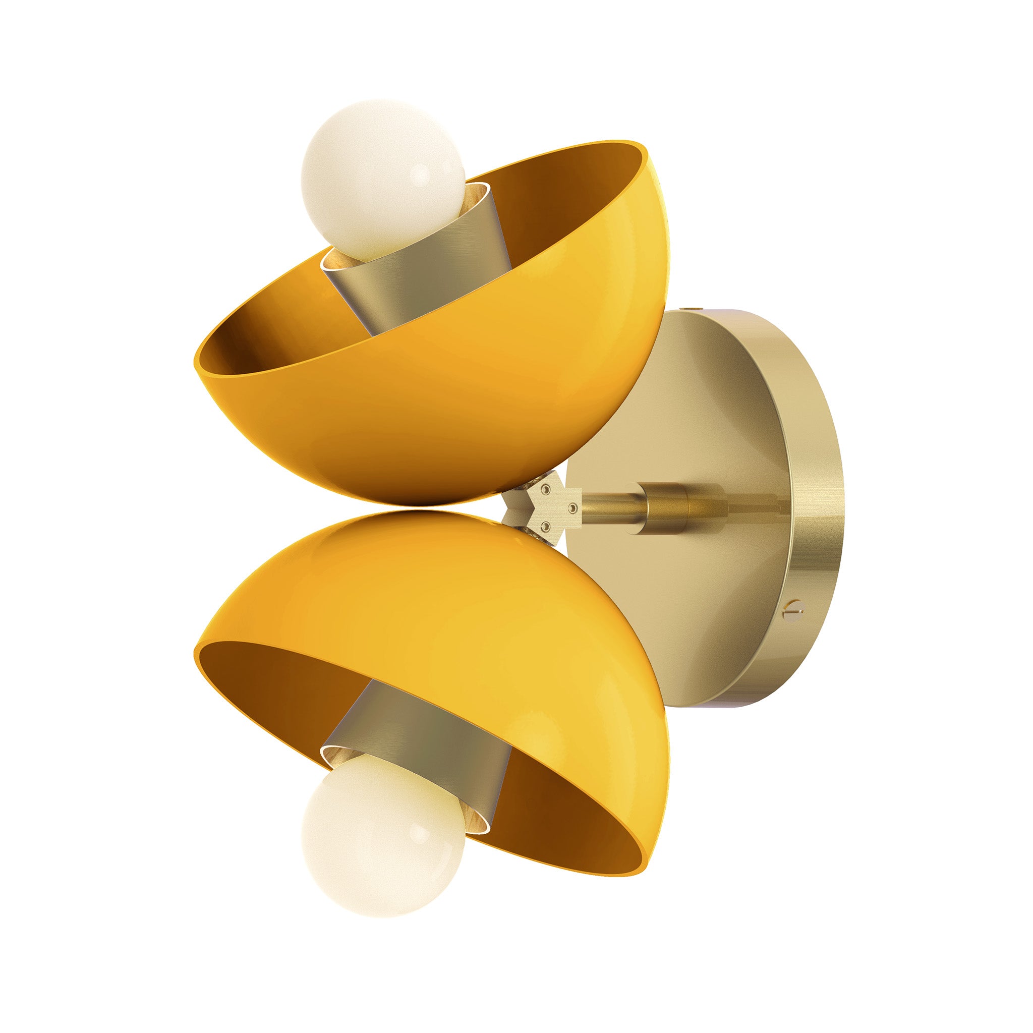 brass ochre color beso sconce dutton brown lighting