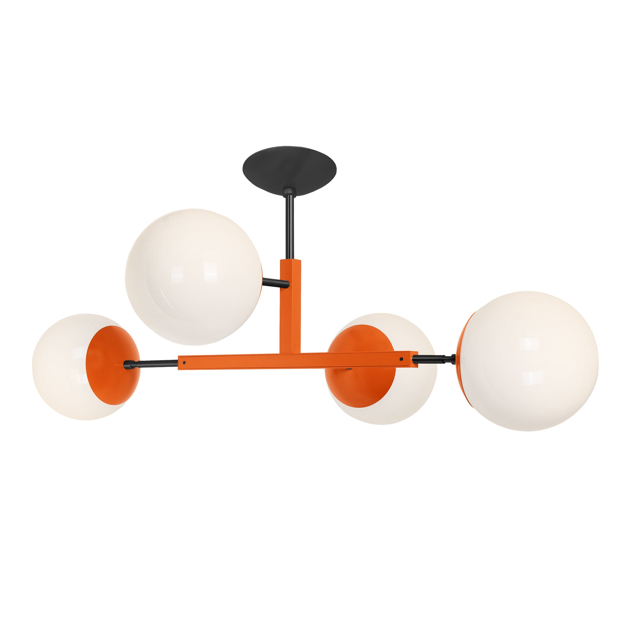 Black and orange color Big Status flush mount Dutton Brown lighting