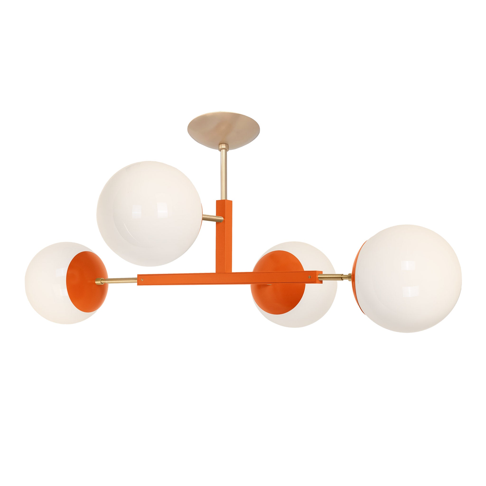 Brass and orange color Big Status flush mount Dutton Brown lighting