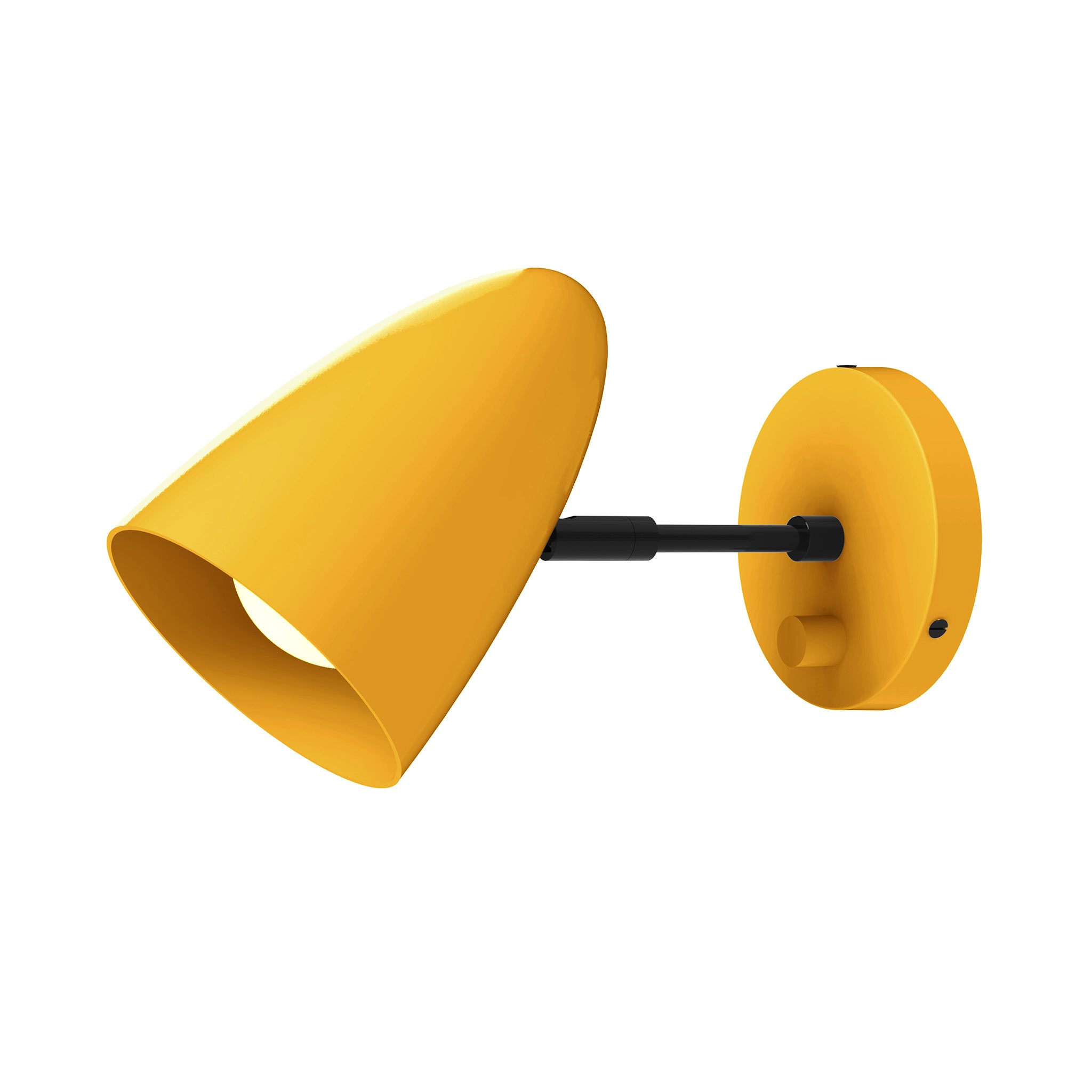 black ochre color boom sconce - 3" arm dutton brown lighting