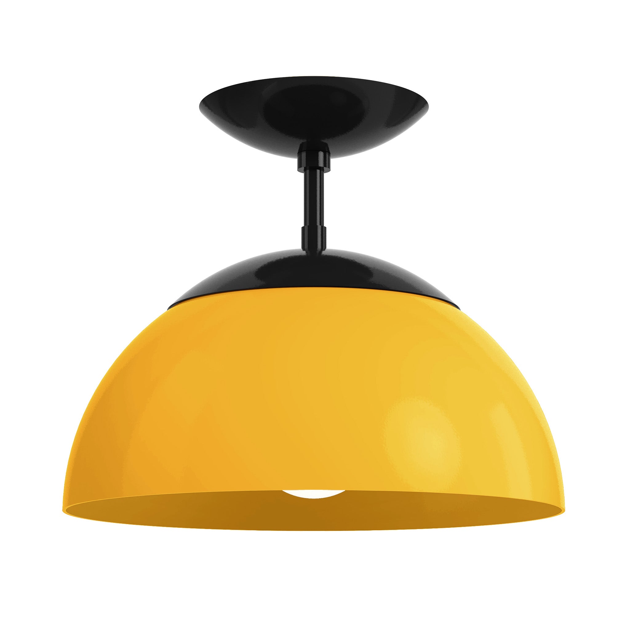 black ochre color cadbury flush mount 12" dutton brown lighting