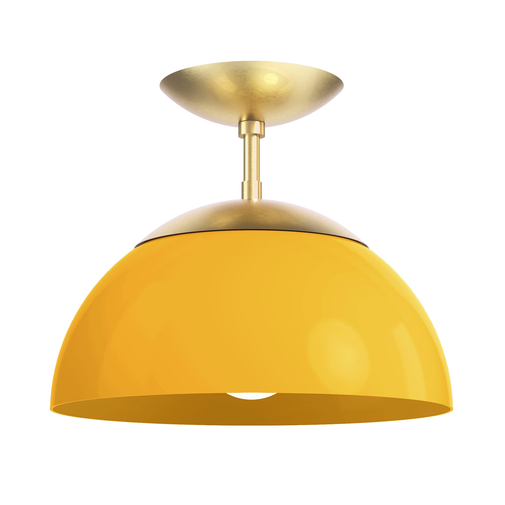 brass ochre color cadbury flush mount 12" dutton brown lighting