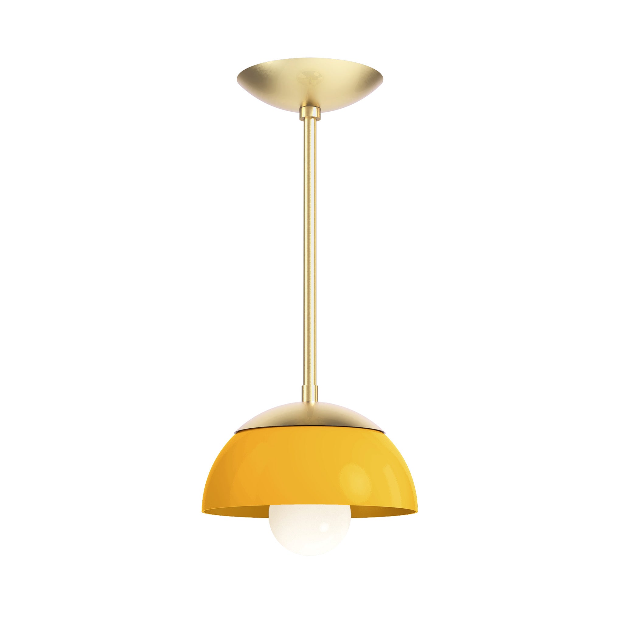 brass ochre color cadbury pendant 8" dutton brown lighting