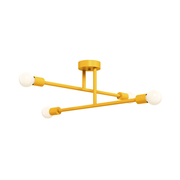 Ochre color Captain flush mount 29" Dutton Brown lighting