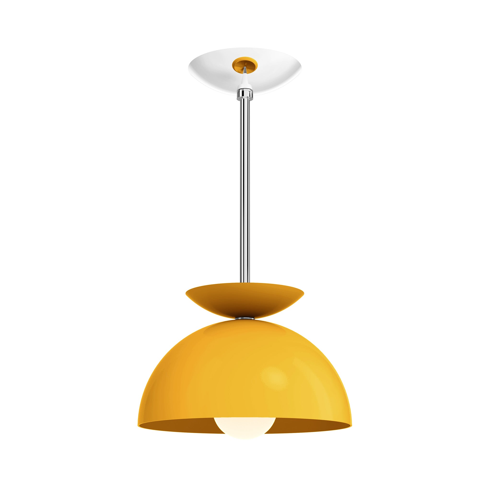 nickel ochre color echo pendant 10" dutton brown lighting
