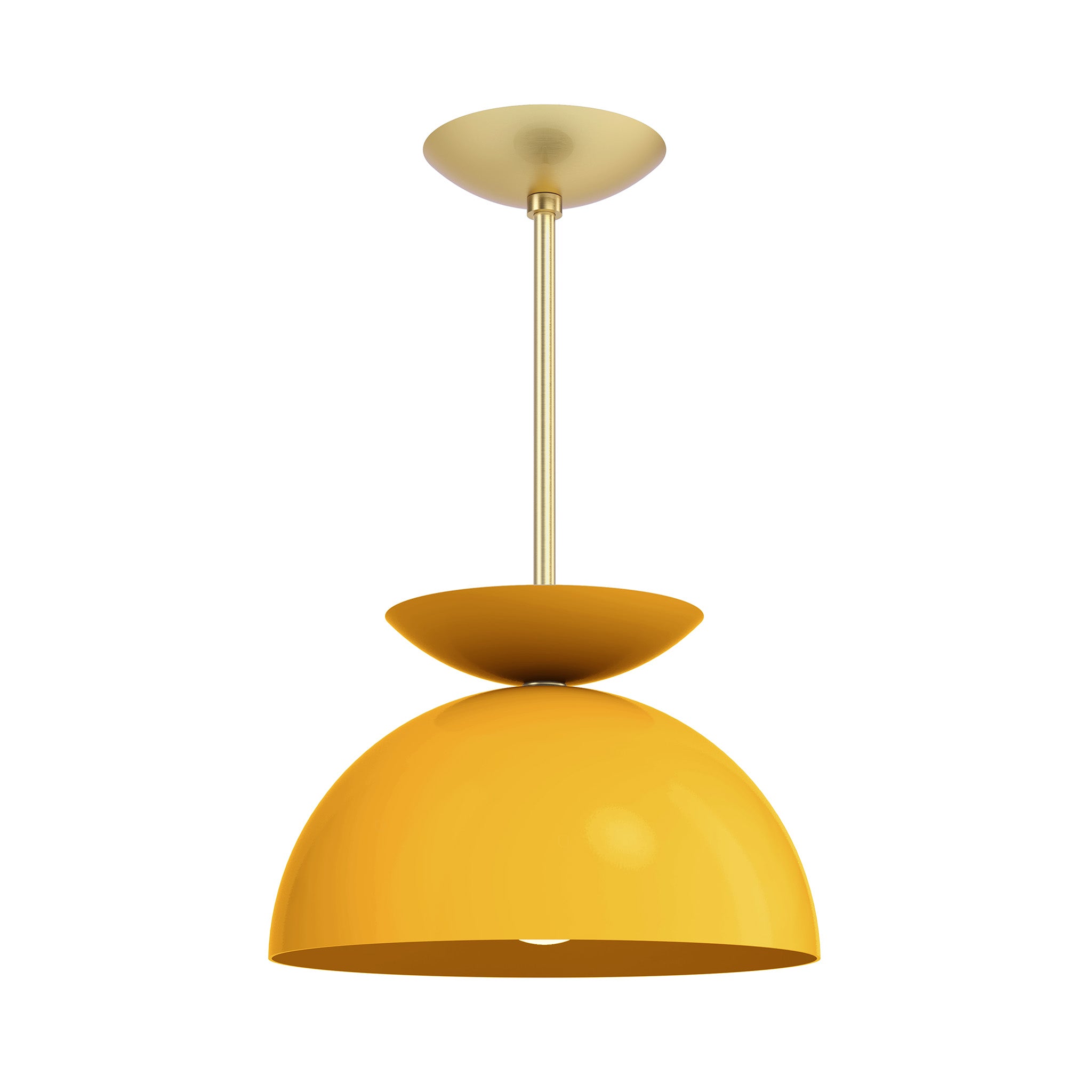 brass ochre color echo pendant 12" dutton brown lighting