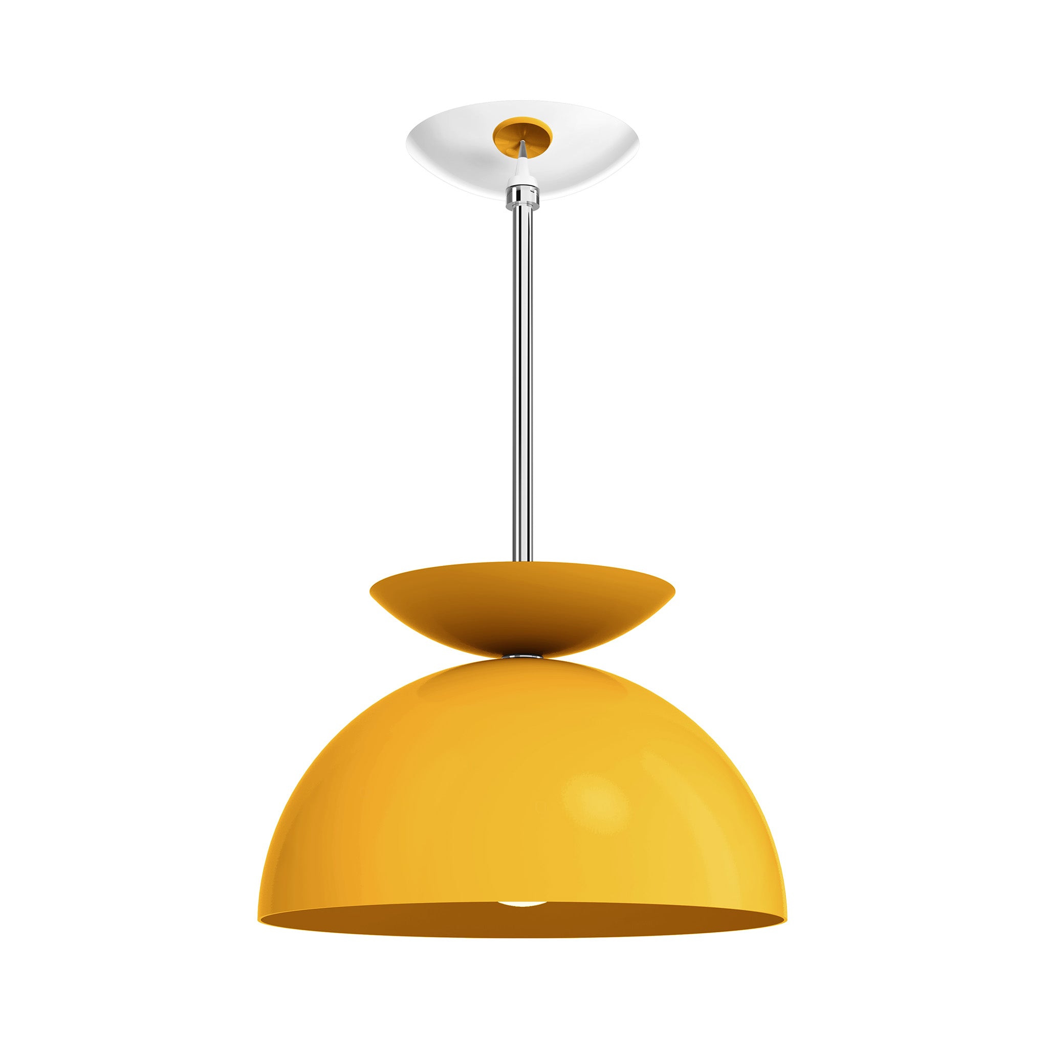 nickel ochre color echo pendant 12" dutton brown lighting
