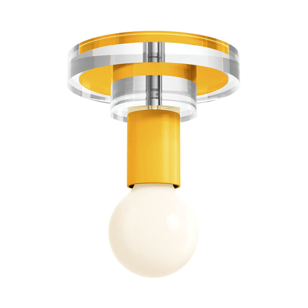 Ochre color Lepore flush mount Dutton Brown lighting