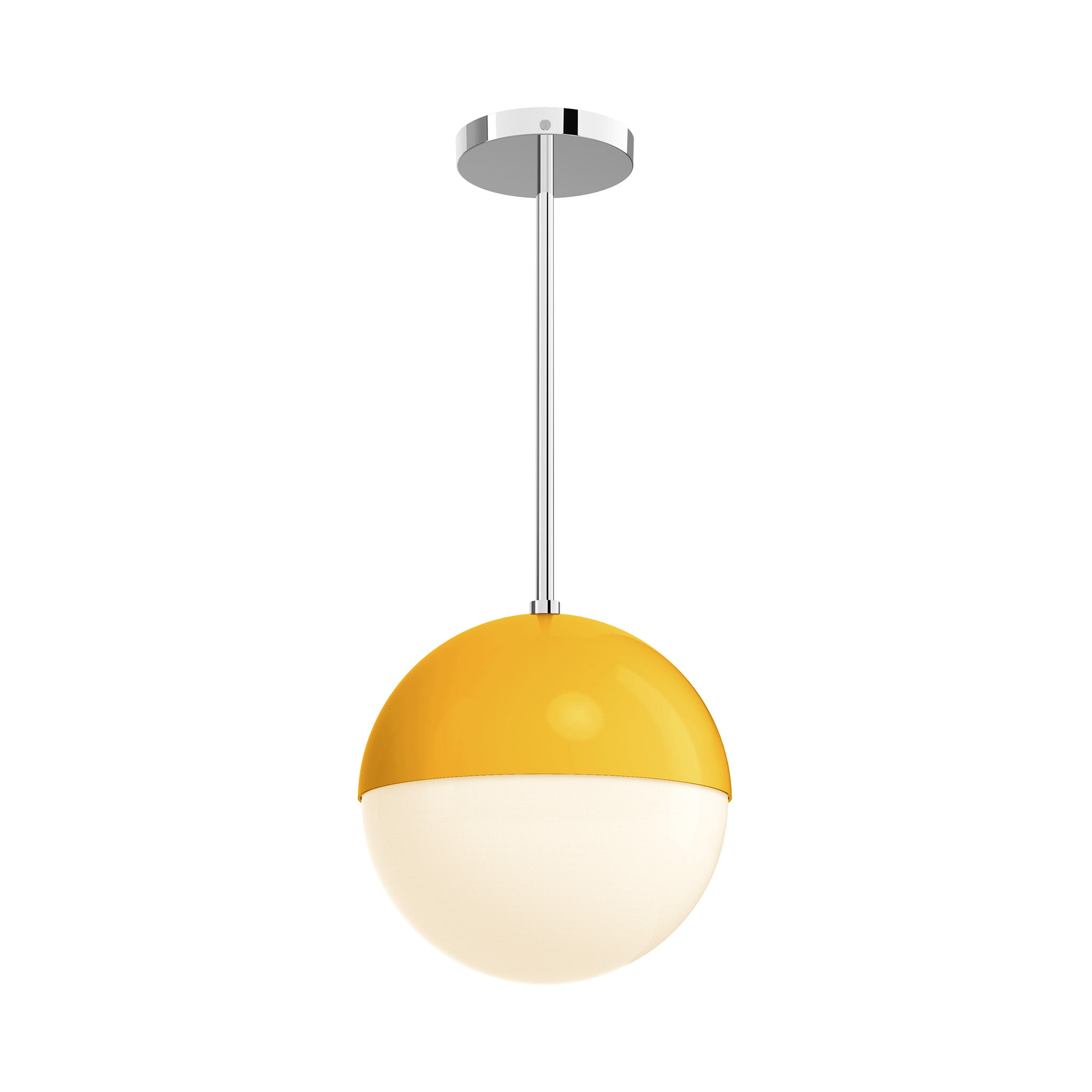nickel and ochre lure globe pendant 10 inch dutton brown lighting