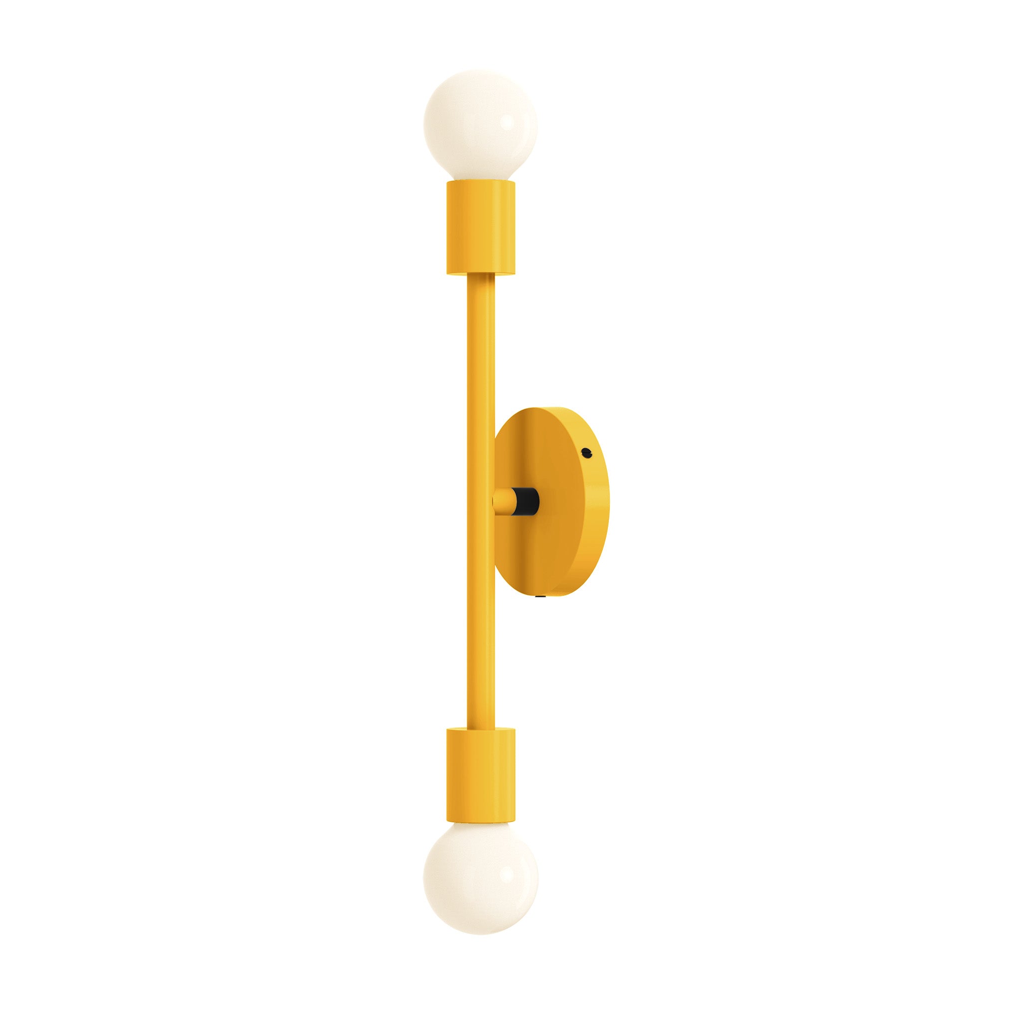 Black and ochre pilot wall sconce 17" dutton brown lighting