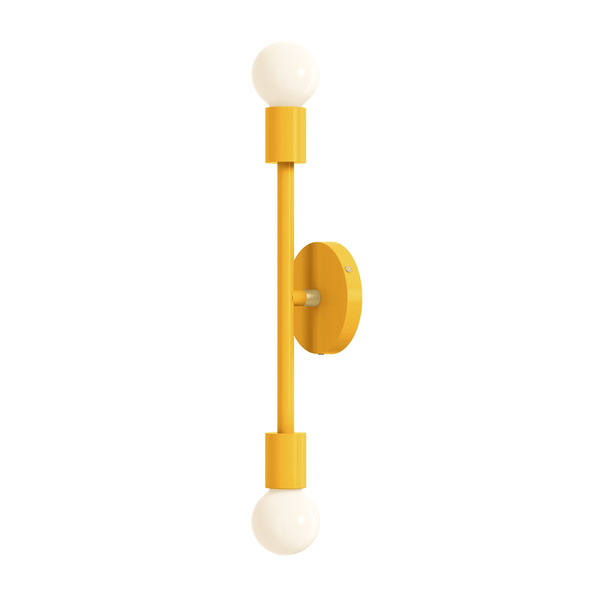 Brass and ochre pilot wall sconce 17" dutton brown lighting