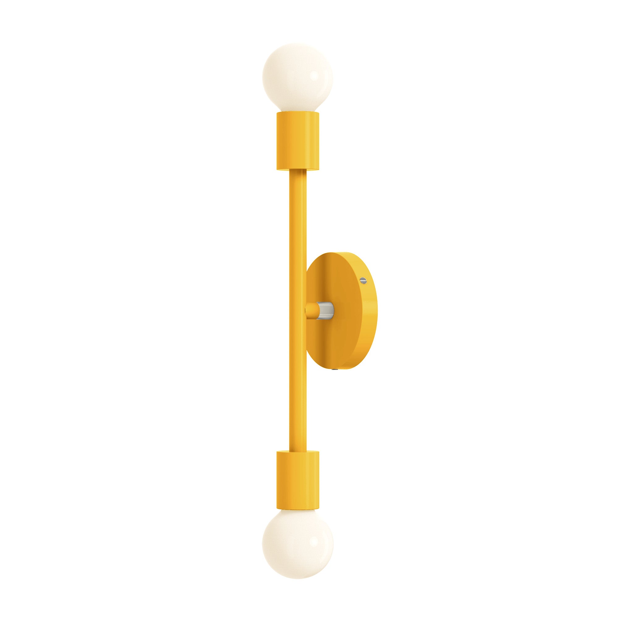 Nickel and ochre pilot wall sconce 17" dutton brown lighting