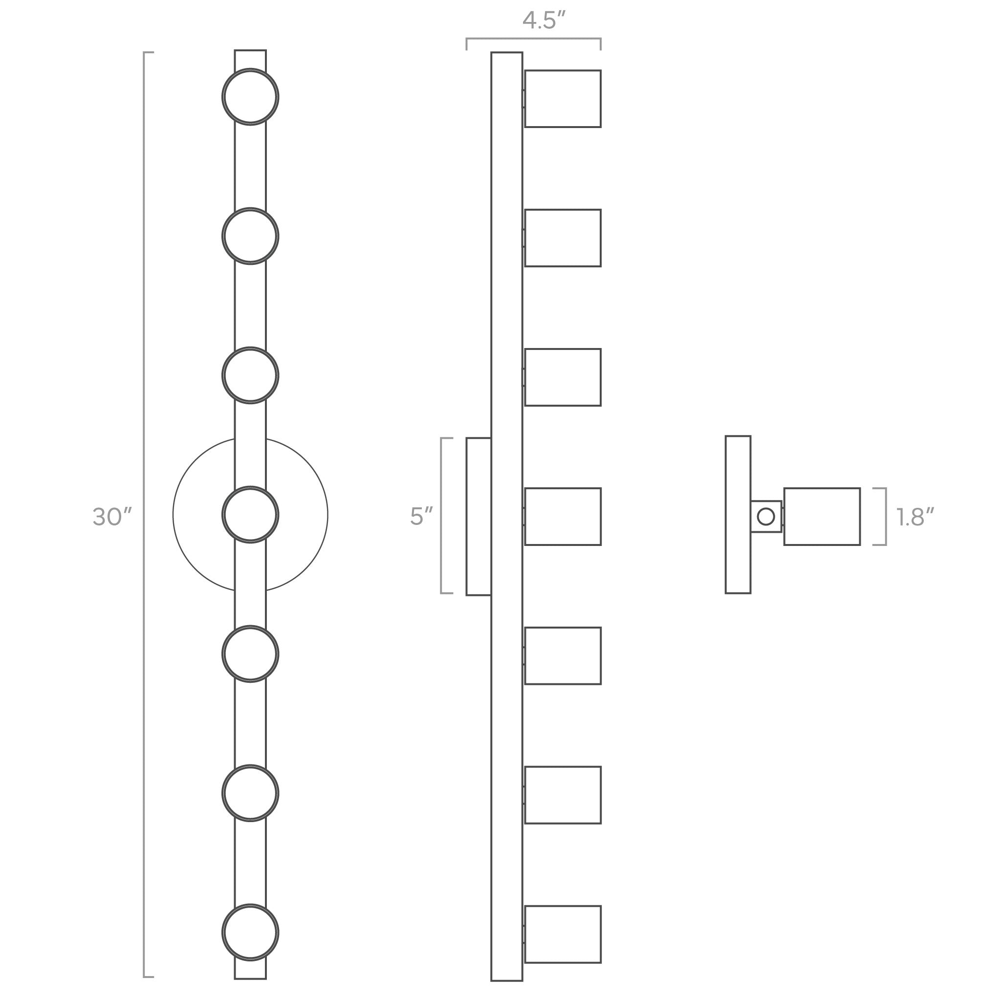 ISO drawing Vogue 7 Sconce Dutton Brown