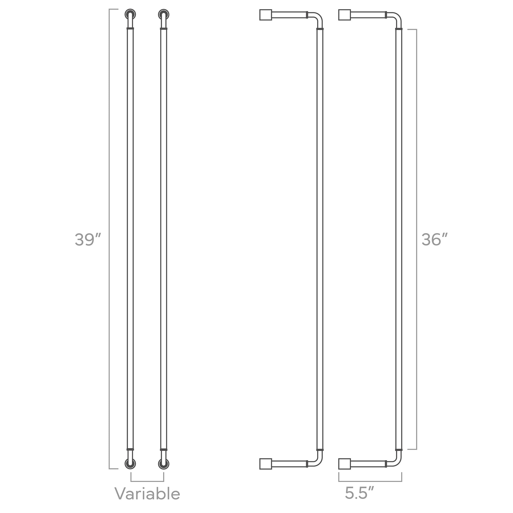 throne towel rack 36-inches ISO drawing, dutton brown hardware