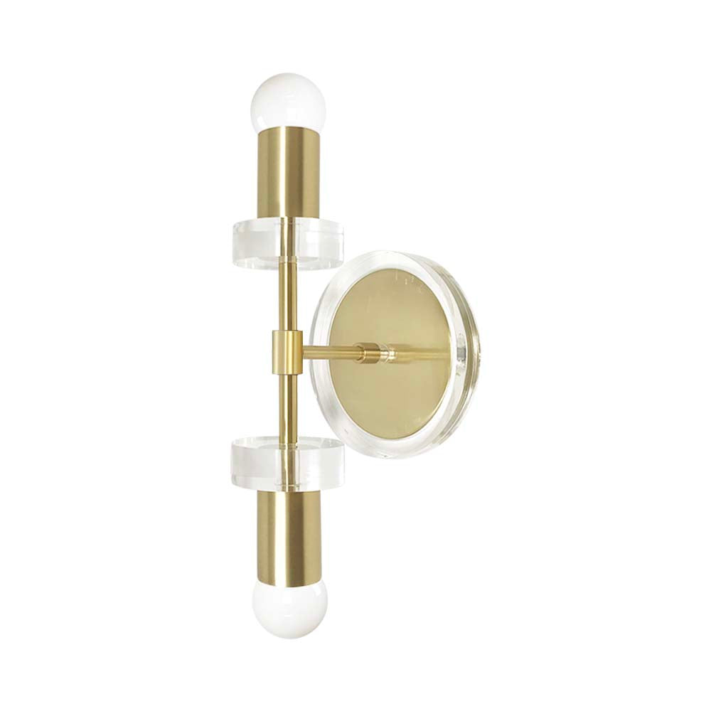 brass bianca sconce 12" dutton brown lighting