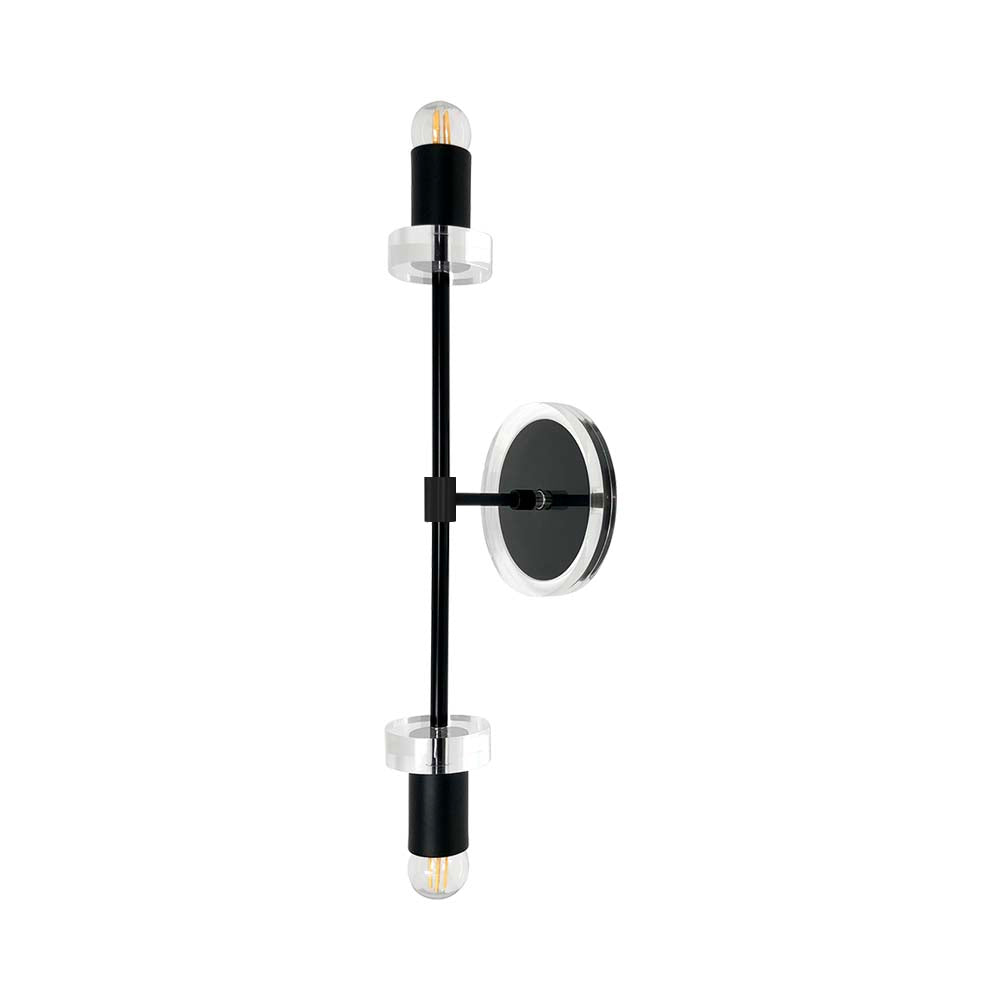 black bianca sconce 20" dutton brown lighting
