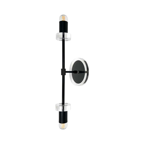 black bianca sconce 20" dutton brown lighting