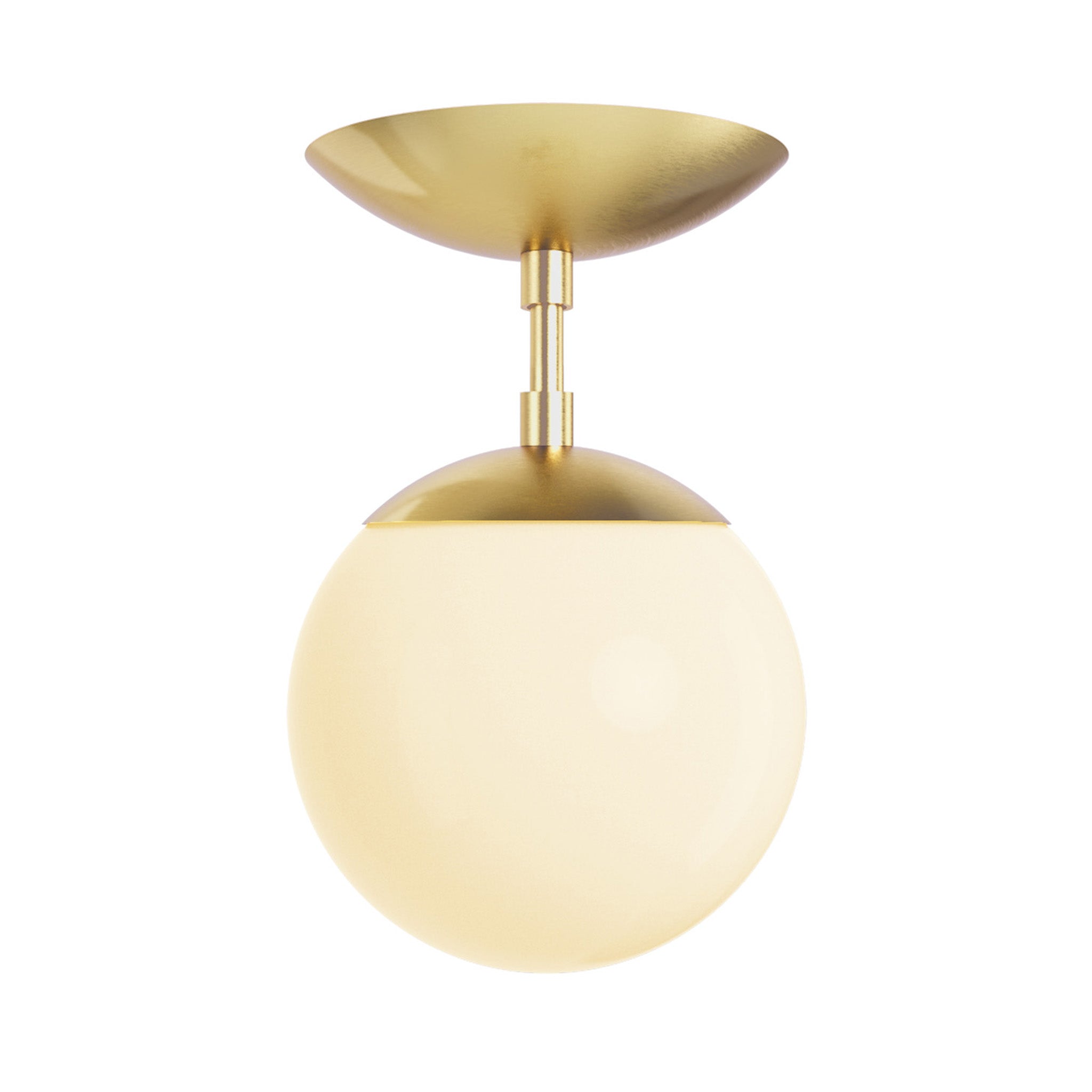 Brass cap globe flush mount 6" dutton brown lighting